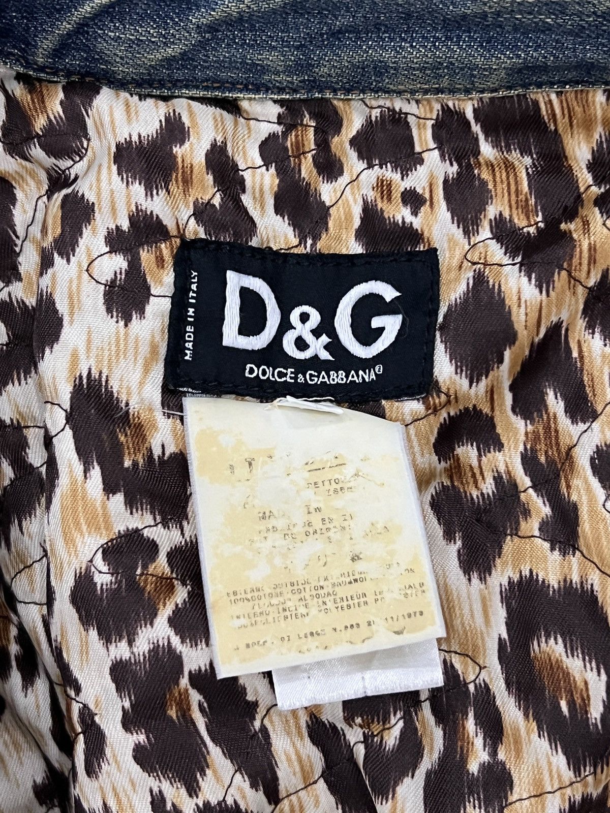 Dolce & Gabbana Dolce & Gabbana D&G 2004 Leopard Lined Denim Jacket Size US XS / EU 42 / 0 - 11 Thumbnail