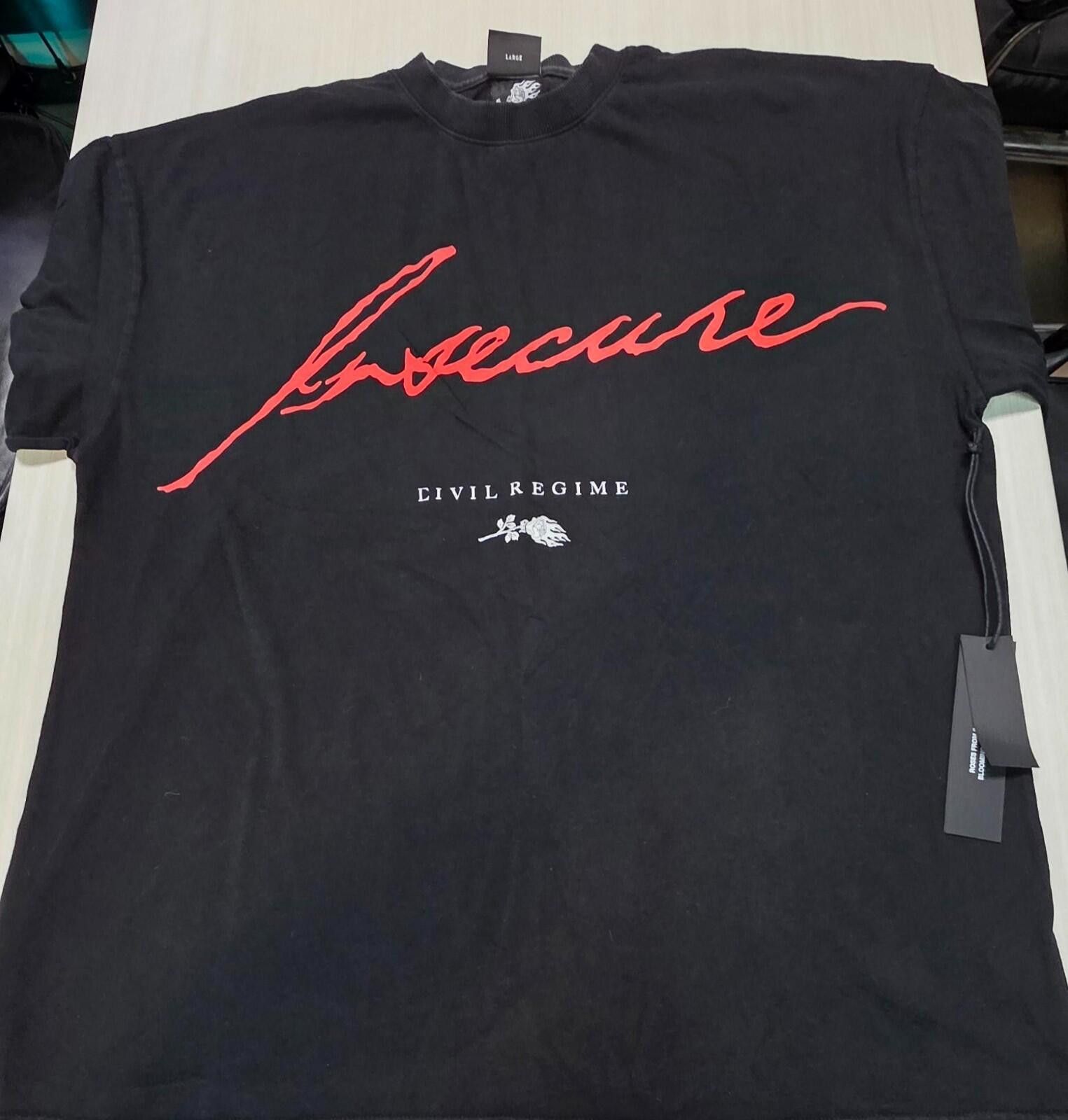 Civil Regime Civil Regime tee large NWT Black Red Script Rose streetwear Size US L / EU 52-54 / 3 - 1 Thumbnail