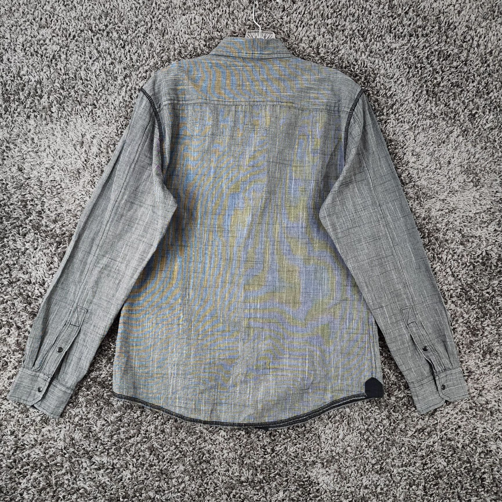 Marcs VINTAGE Marc Ecko Shirt Mens Gray Long Sleeve Button-Up Snap Size M Size US M / EU 48-50 / 2 - 5 Thumbnail