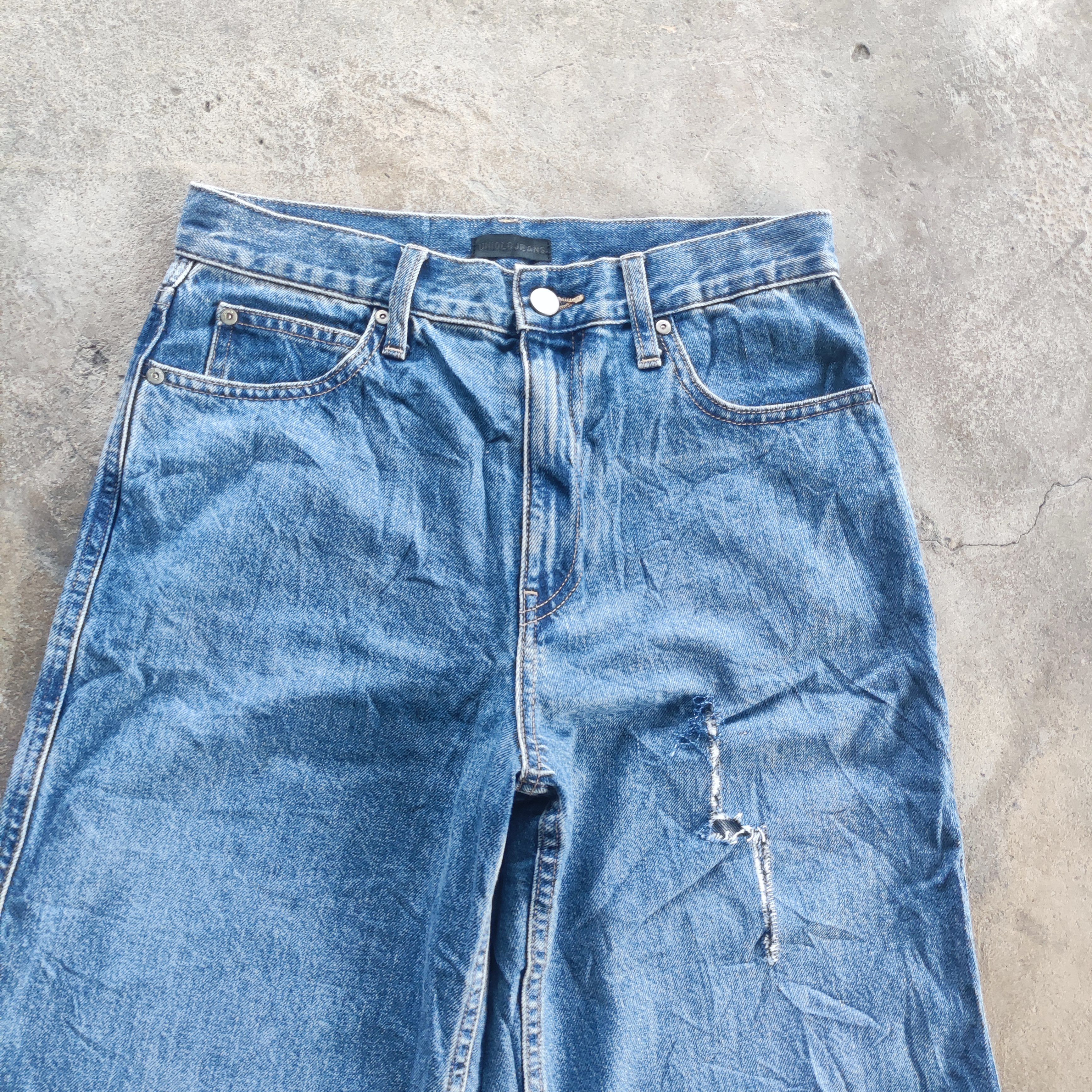 Japanese Brand Vintage Japanese Brand Baggy Jeans Ripped Faded Pants Size US 29 - 3 Thumbnail