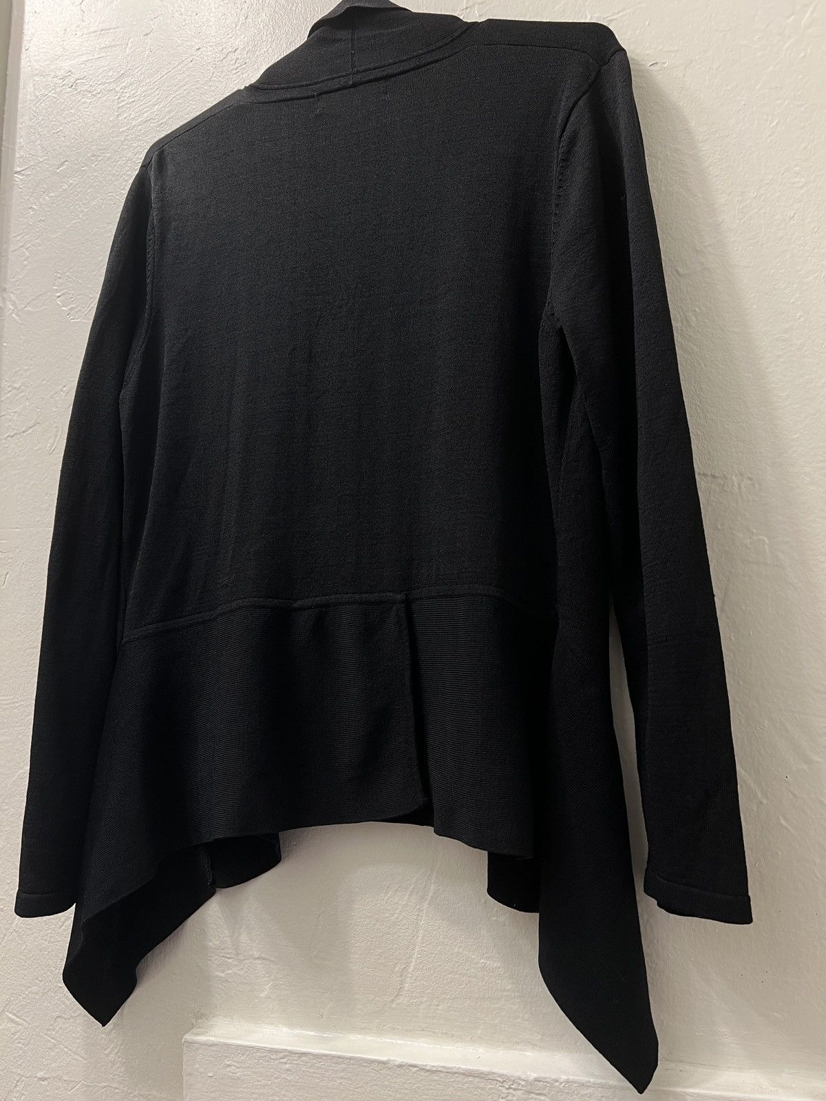 Calvin Klein Calvin Klein Black Open-Front Asymmetrical Cardigan Size XL / US 12-14 / IT 48-50 - 7 Thumbnail