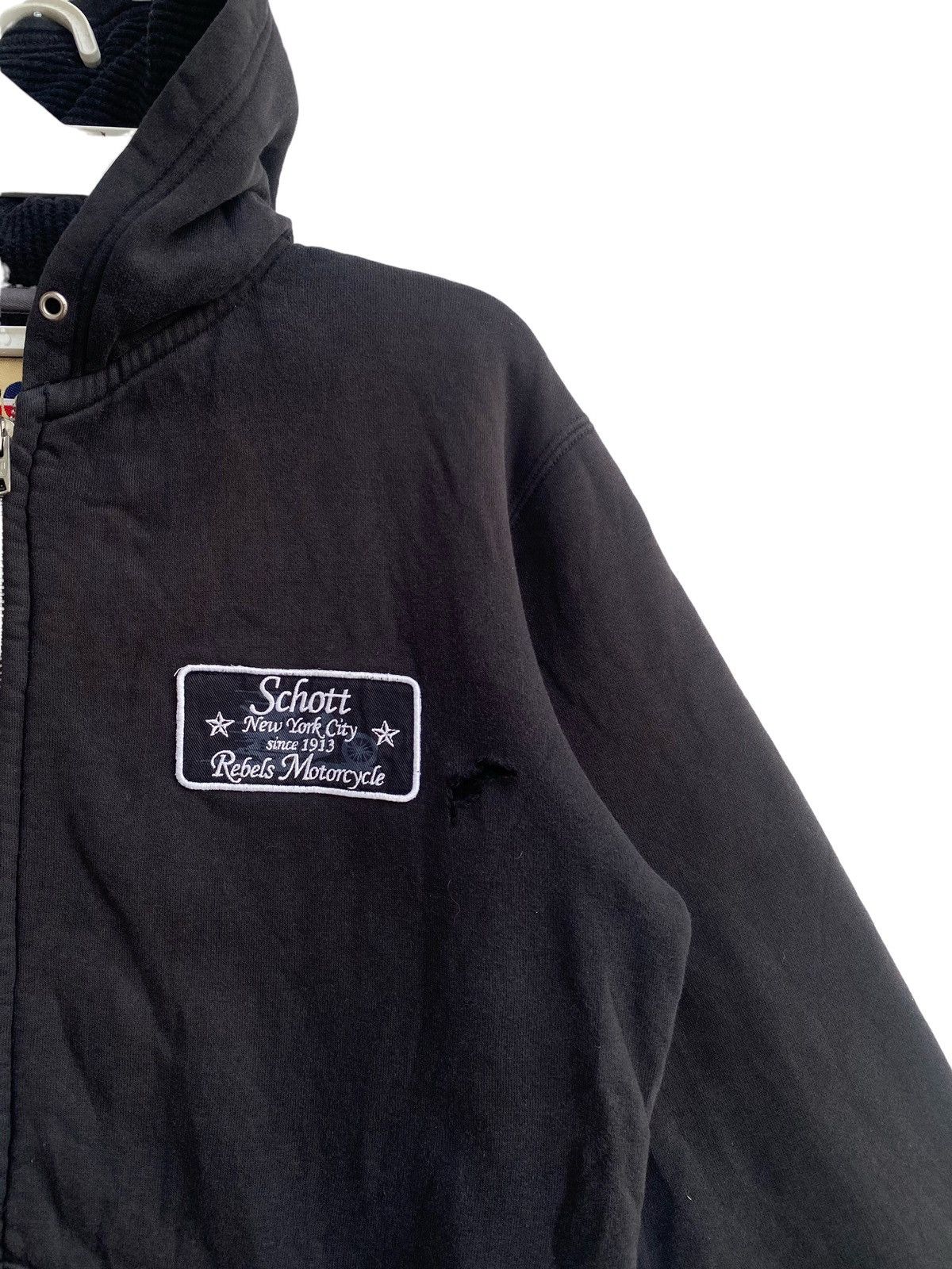 Schott × Vintage Vtg 90s Schott bros patch logo thermal cotton lined jacket Size US M / EU 48-50 / 2 - 5 Thumbnail