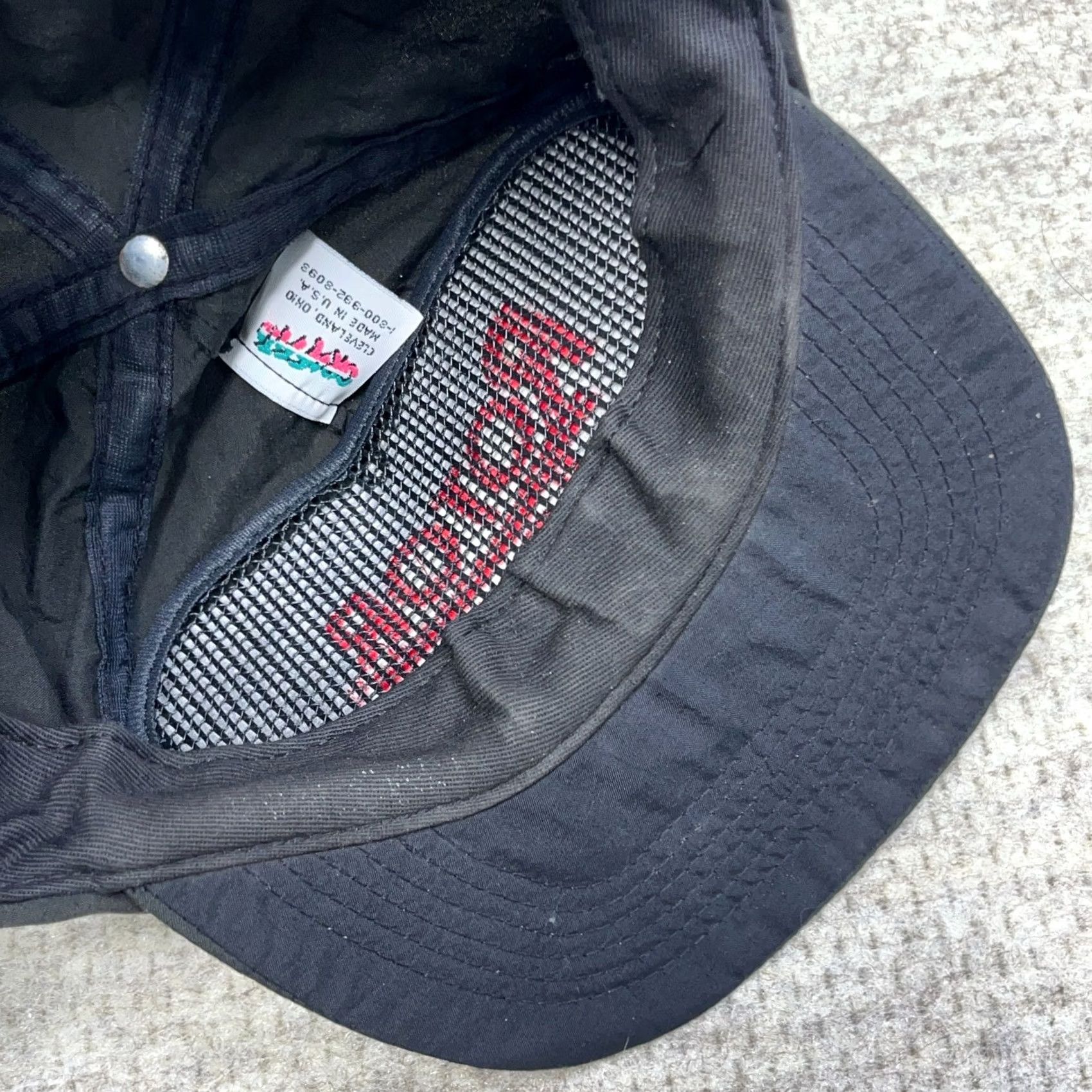 Vintage Vintage Rotor Tools Hat Cap Black Red Nylon Snap Back 90s Made In USA Trucker F2 Mens One Size Black Nylon Trucker Size ONE SIZE - 6 Thumbnail