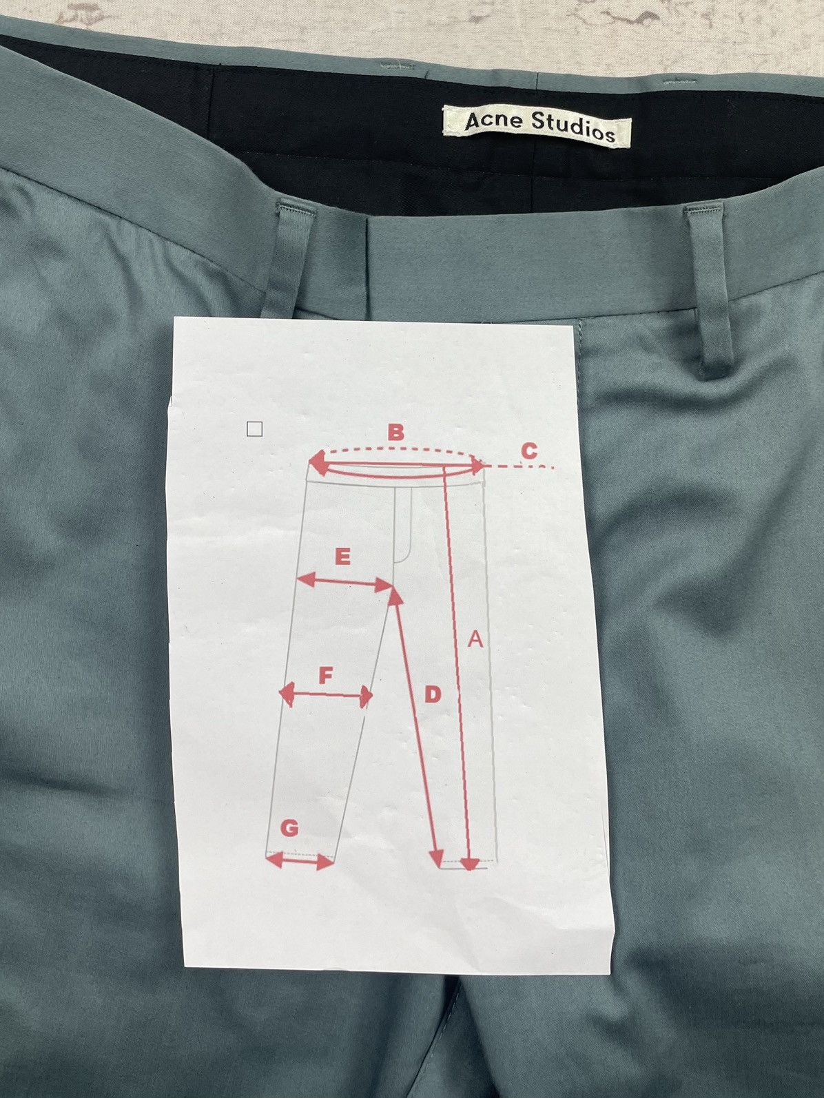 Acne Studios Acne Studios XXL 50 Green Cotton Pants Light (Womans) egv Size 35" - 4 Thumbnail