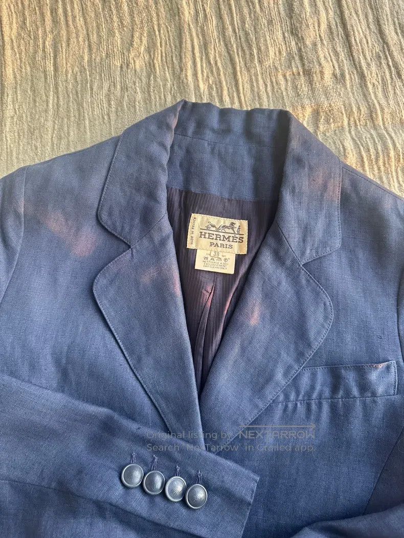 Hermes Hermes Linen casual blazer, blue Size XS / US 0-2 / IT 36-38 - 6 Thumbnail