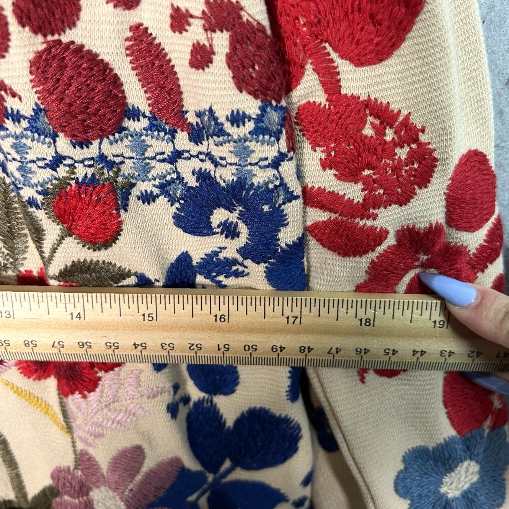 Johnny Was JOHNNY WAS EMBROIDERED DUSTER CARDIGAN JACKET WOMENS XS BEIGE BOHO GEOMETRIC MENS Size XS / US 0-2 / IT 36-38 - 4 Thumbnail