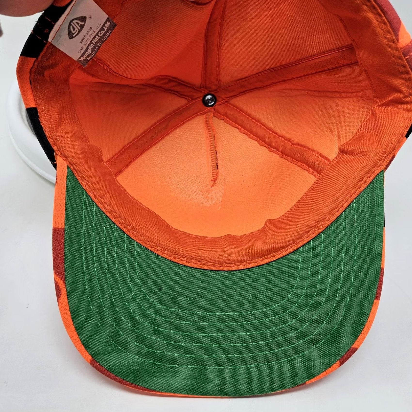 Vintage VINTAGE YoungAn Hat Co. Hat Cap Snap Back One Size Orange Camo Hunting Mens Outdoor 90s Snapback Hat Size ONE SIZE - 6 Thumbnail