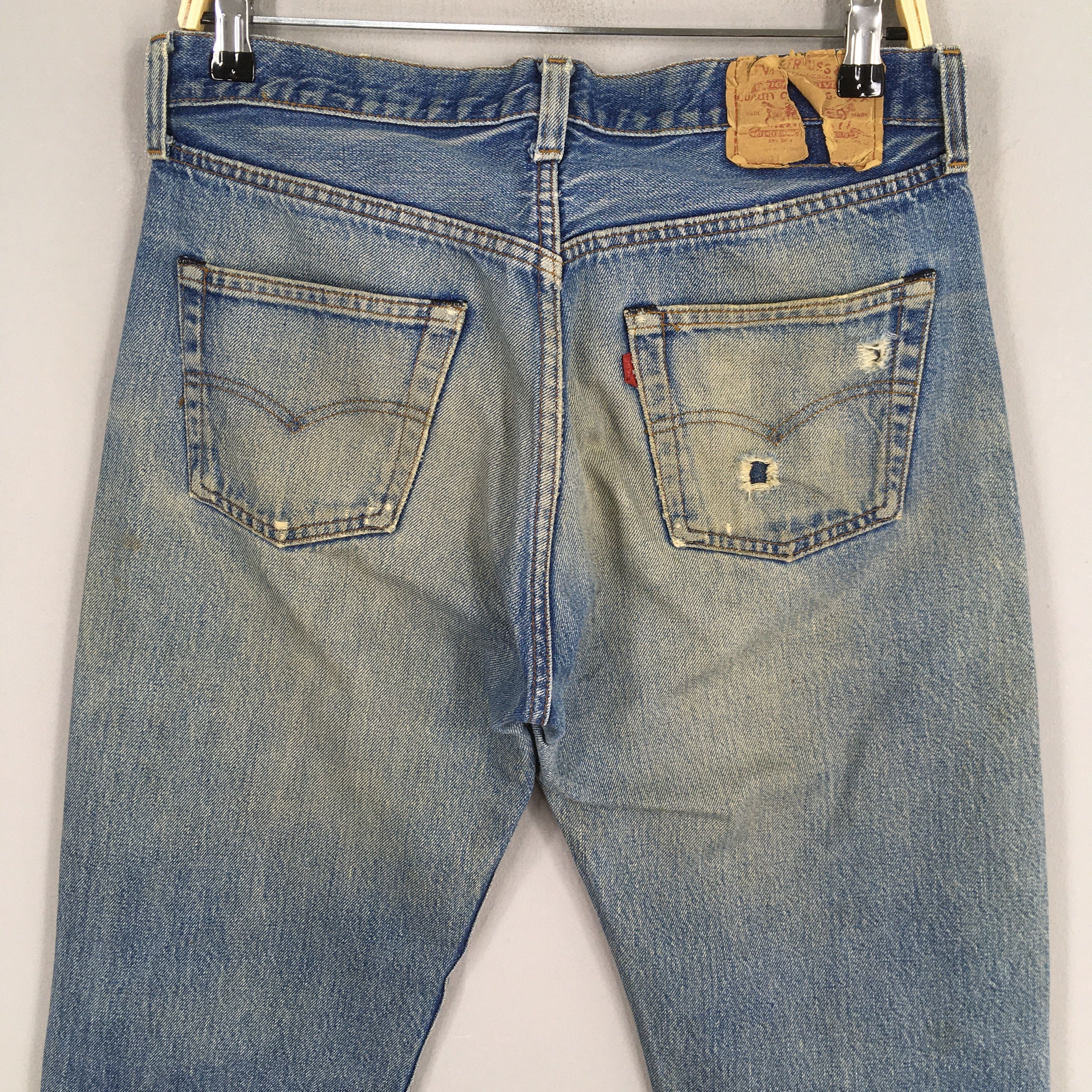 Levi's Size 31x28.5 Vintage 70s Levi's 501 Selvedge Jeans S1254 Size US 31 - 9 Thumbnail