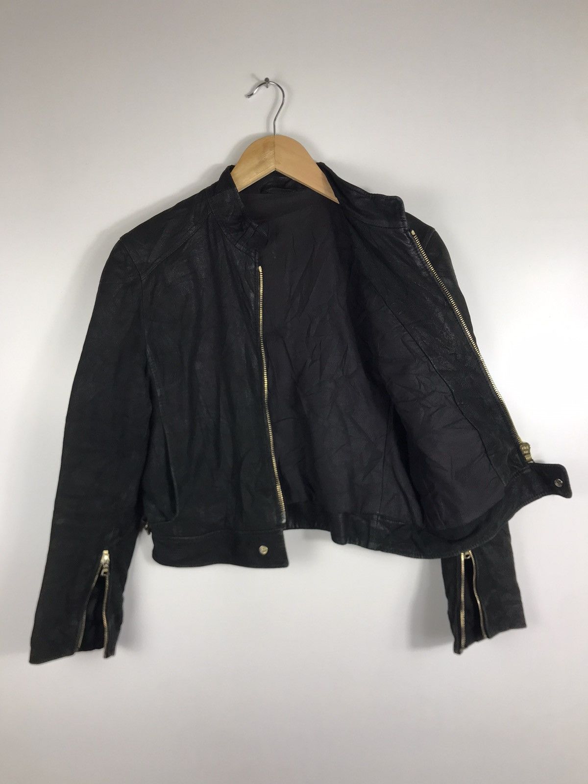 ADAM ET ROPE × Vintage ⚡️Vintage Adam Et Rope Gelli Leather Cropped Rider Jacket Size S / US 4 / IT 40 - 10 Thumbnail