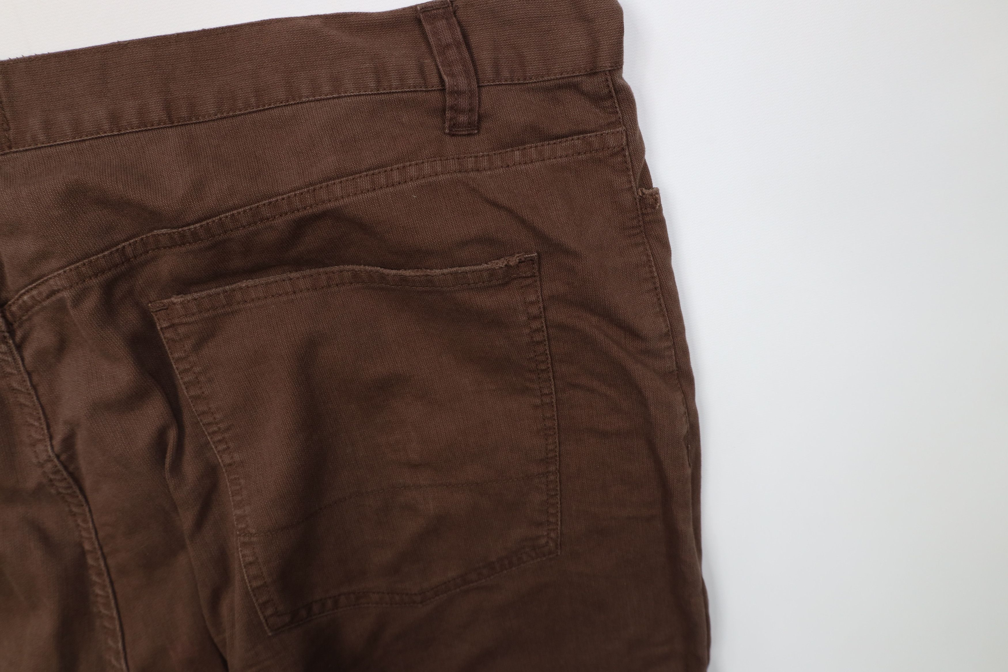 Vintage Vintage 90s Y2K Streetwear Baggy Wide Leg Twill Pants Brown Size US 42 / EU 58 - 15 Thumbnail