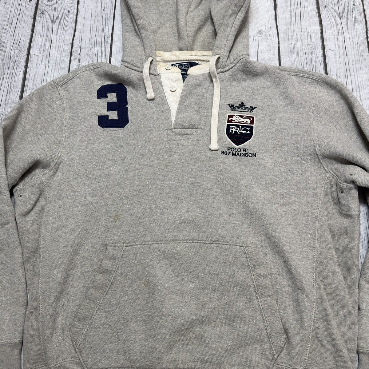 Polo Ralph Lauren × Vintage Vintage Polo hoodie Size US L / EU 52-54 / 3 - 3 Thumbnail