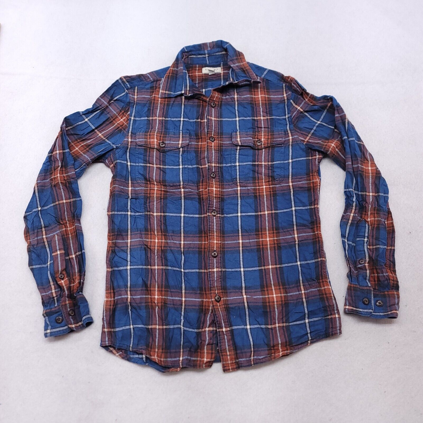 Sonoma Sonoma Tartan Flannel Button Up Shirt Mens Size Small S Blue Size US S / EU 44-46 / 1 - 2 Thumbnail