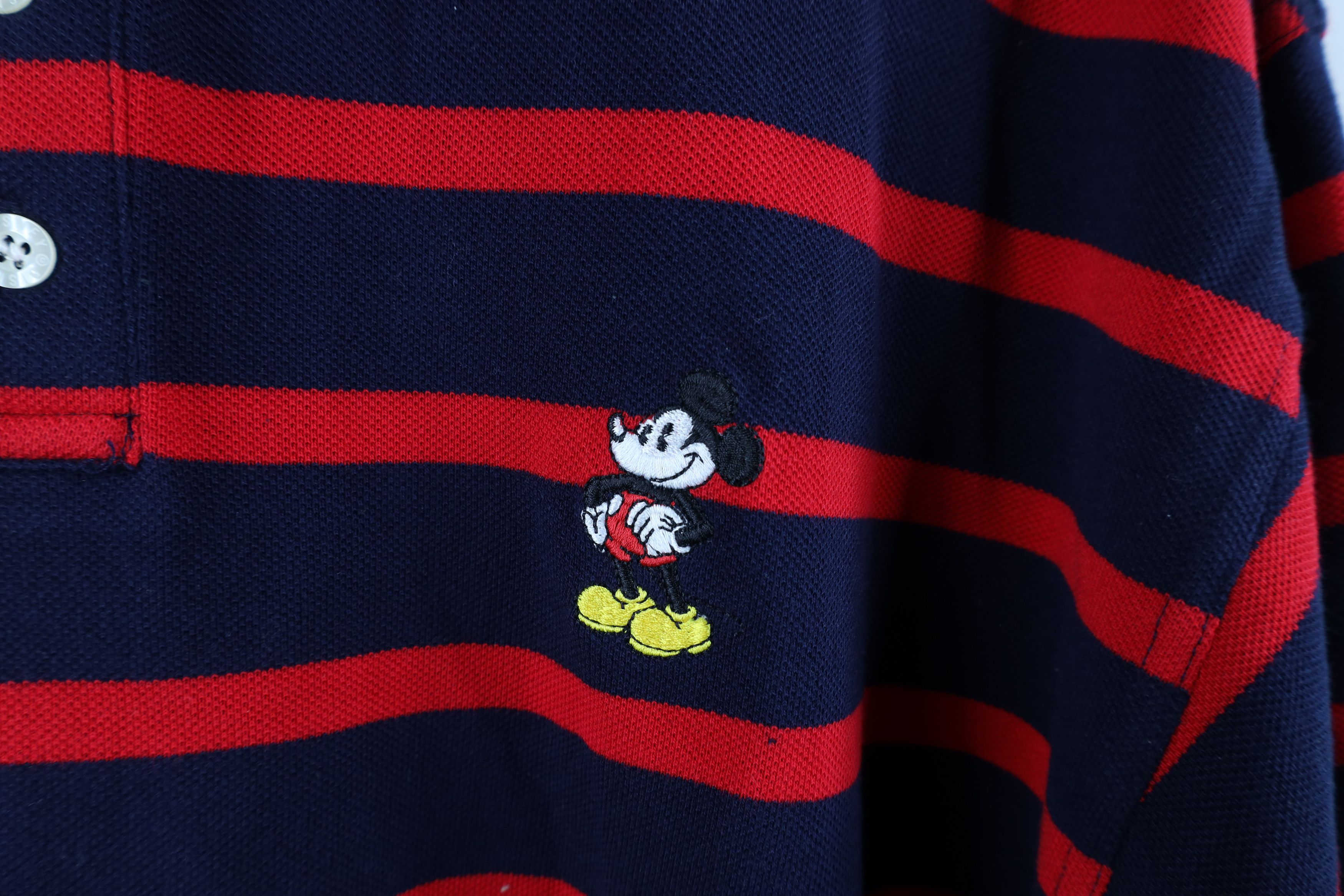 Disney × Vintage Vintage 90s Disney Mickey Mouse Collared Golf Polo Shirt Size US XL / EU 56 / 4 - 4 Thumbnail