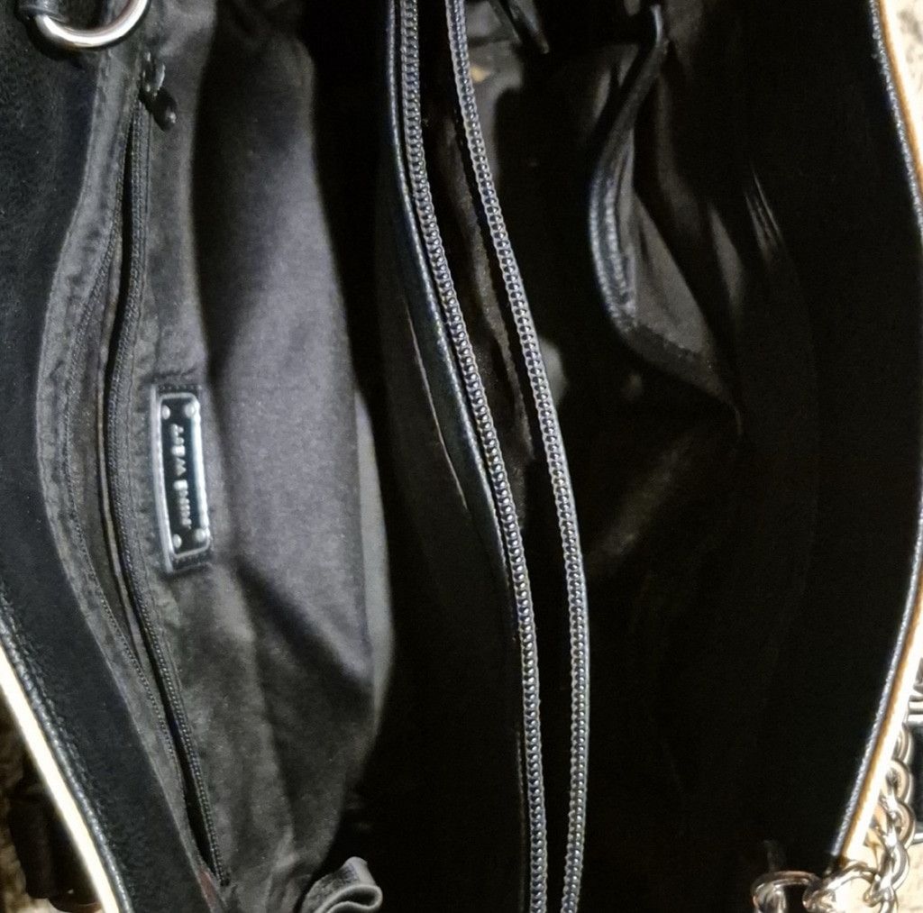 Nine West Nine West Striped Satchel Handbag – Black, Brown & Tan Size ONE SIZE - 6 Thumbnail