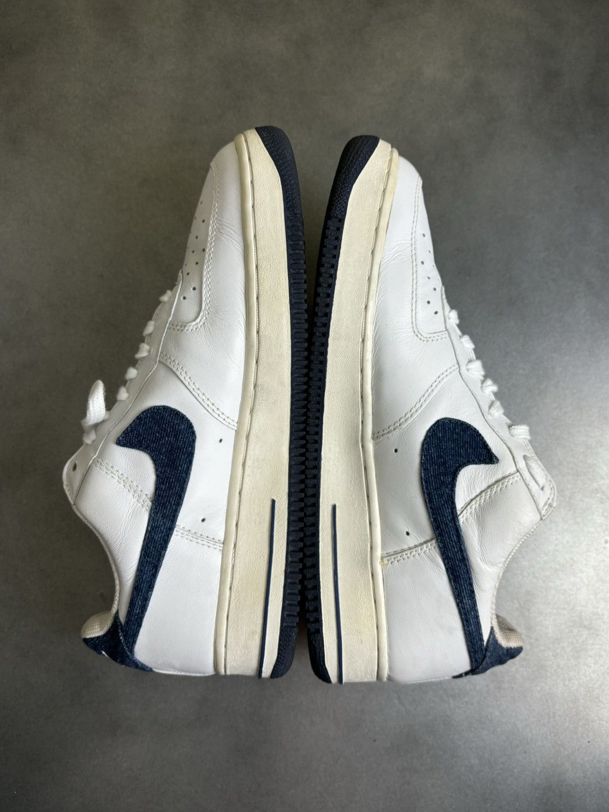 Nike × Vintage 2002 Nike Air Force 1 Denim 2000s Vintage AF1 Jeans White 10 Size US 10.5 / EU 43-44 - 3 Thumbnail