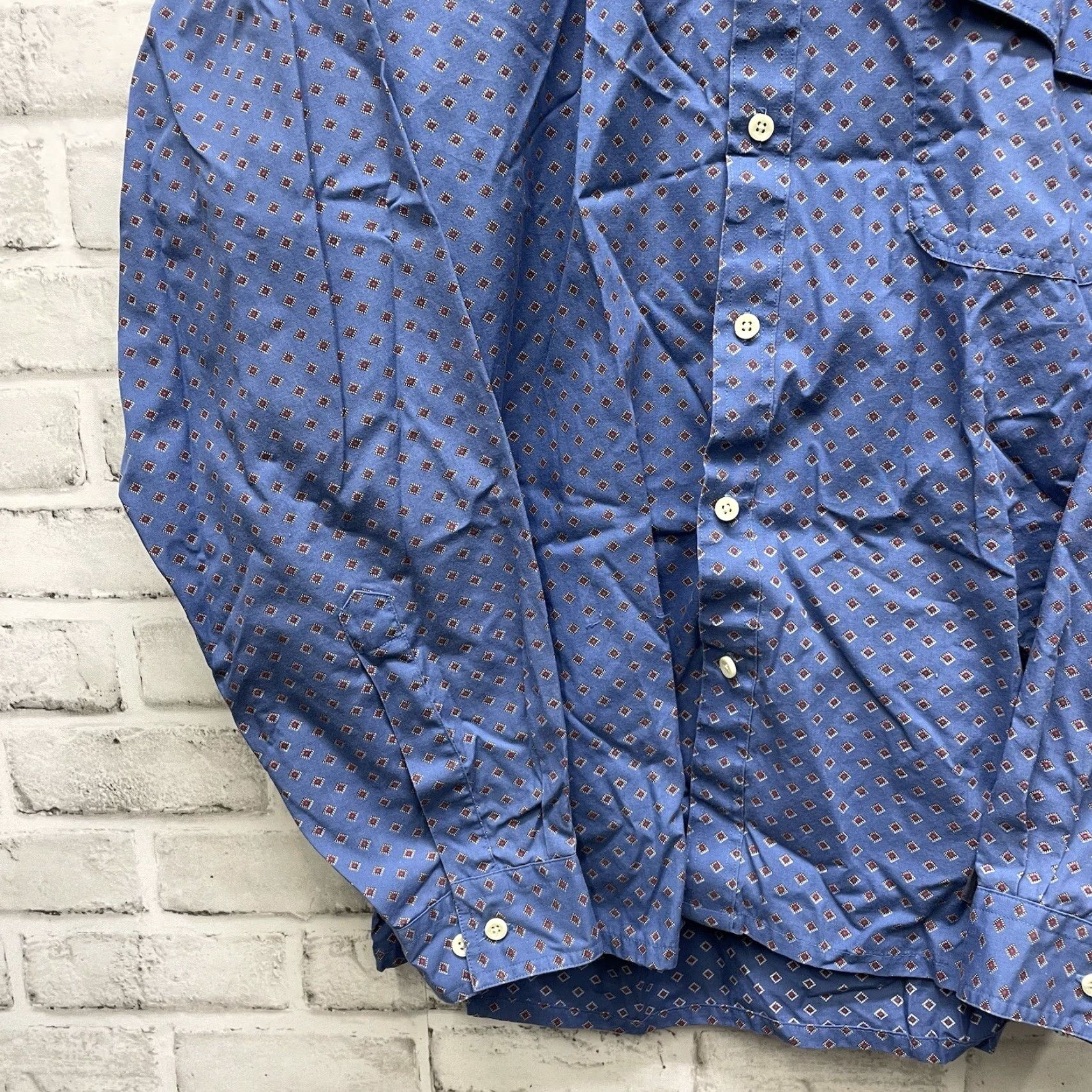 Vintage John Henry Shirt Mens Western Blue Cotton Long Sleeve Button-Up XL Button-Down Collar Size US XL / EU 56 / 4 - 3 Thumbnail
