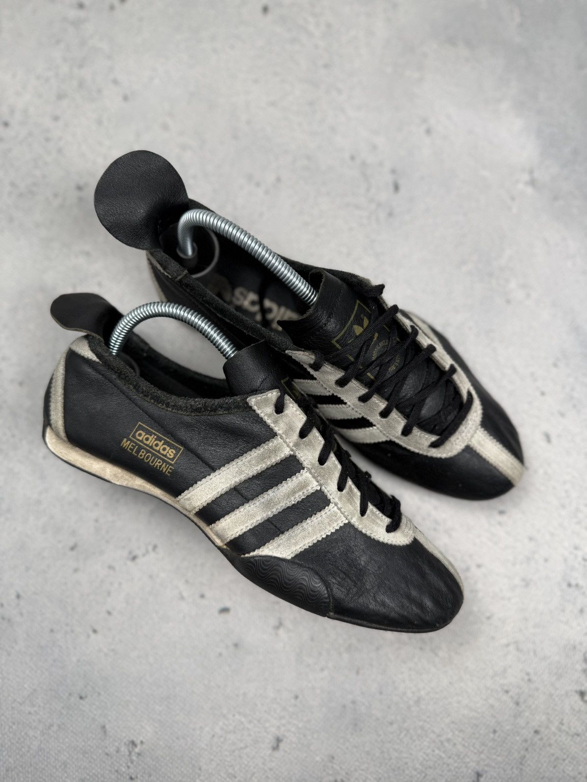 Adidas Adidas Melbourne Up There City Series Black Leather Sneakers Size US 6.5 / IT 36.5 - 3 Thumbnail