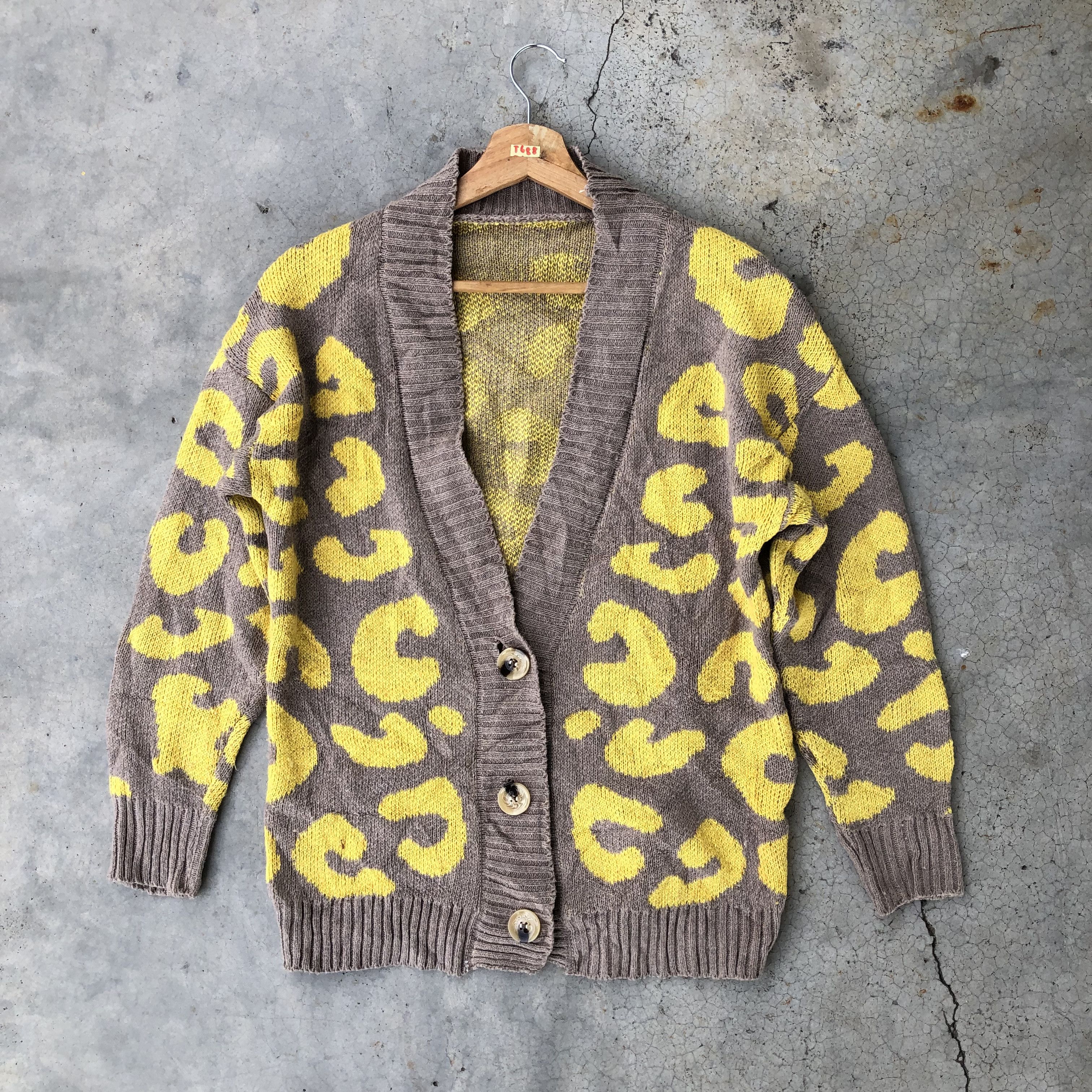 📌Vintage Cardigan Leopard Pullover/Jumper Knit Pattern