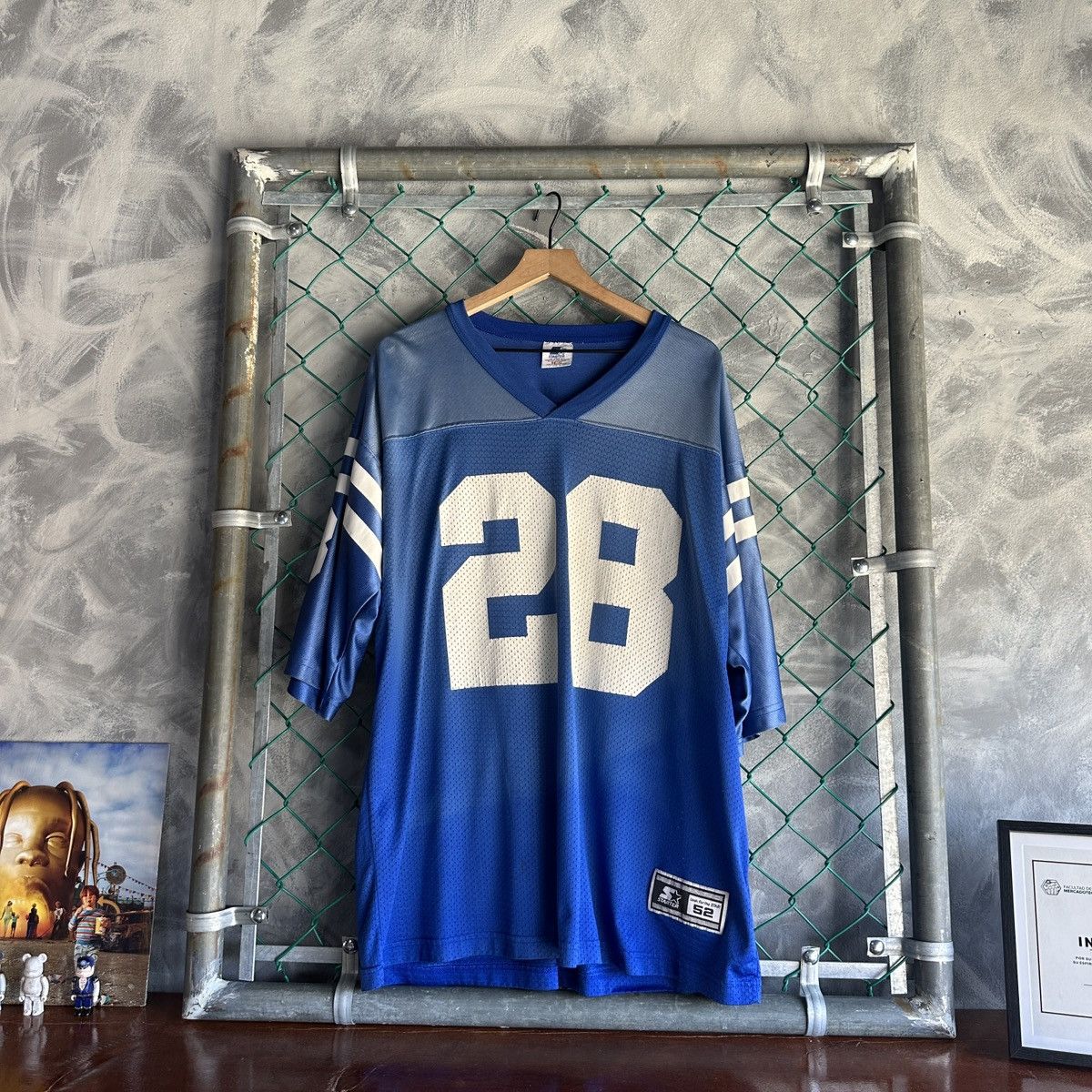 NFL × Vintage Vintage Marshall Faulk #28 Colts NFL Football Jersey Size US XL / EU 56 / 4 - 1 Thumbnail