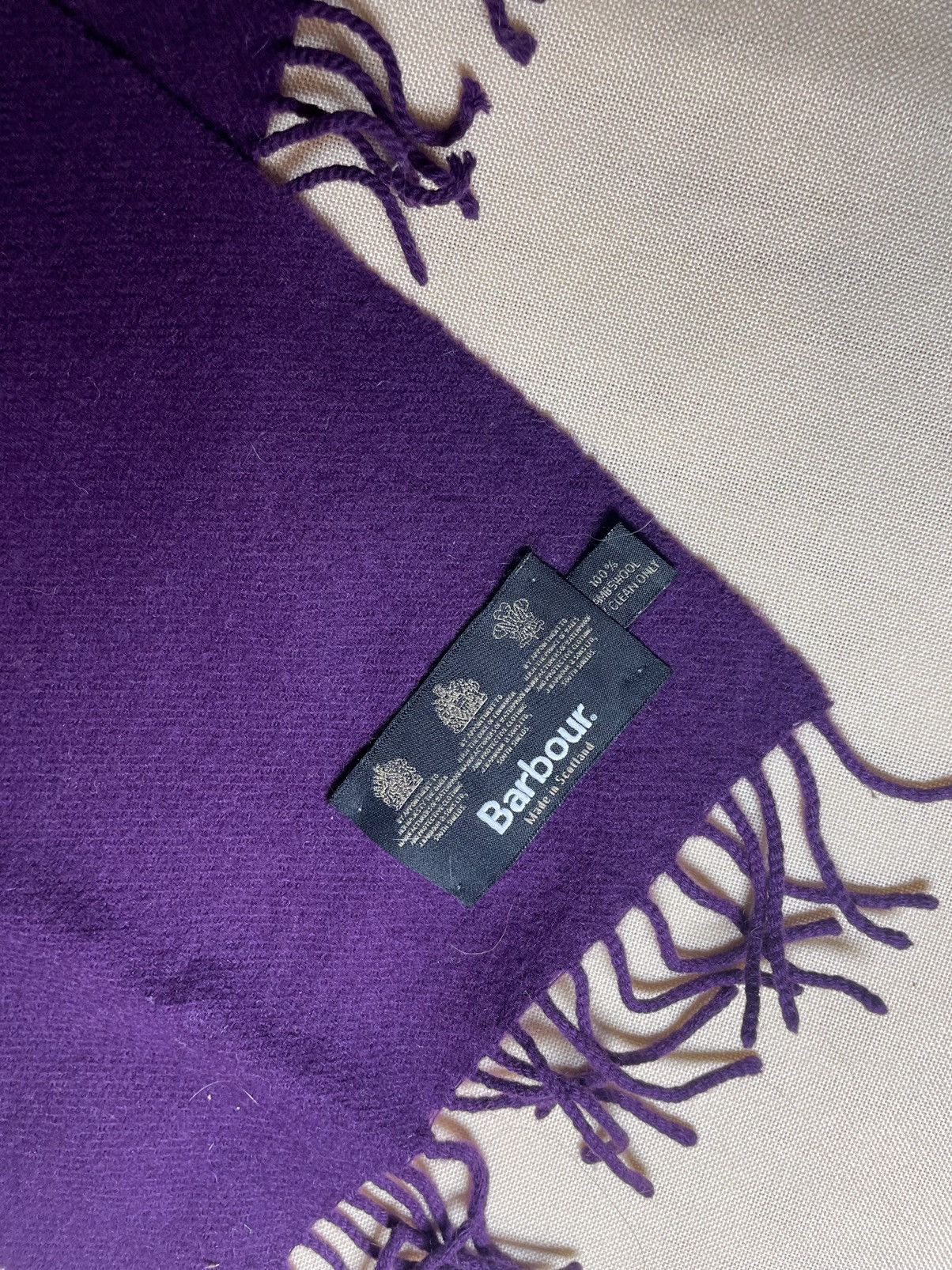 Barbour Barbour purple wool scarf Size ONE SIZE - 7 Thumbnail