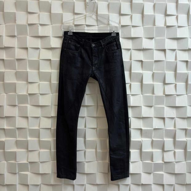 Rick Owens Drkshdw O&M Rick Owens ss14 vicious black mineral waxed detroit cut Size US 29 - 6 Thumbnail