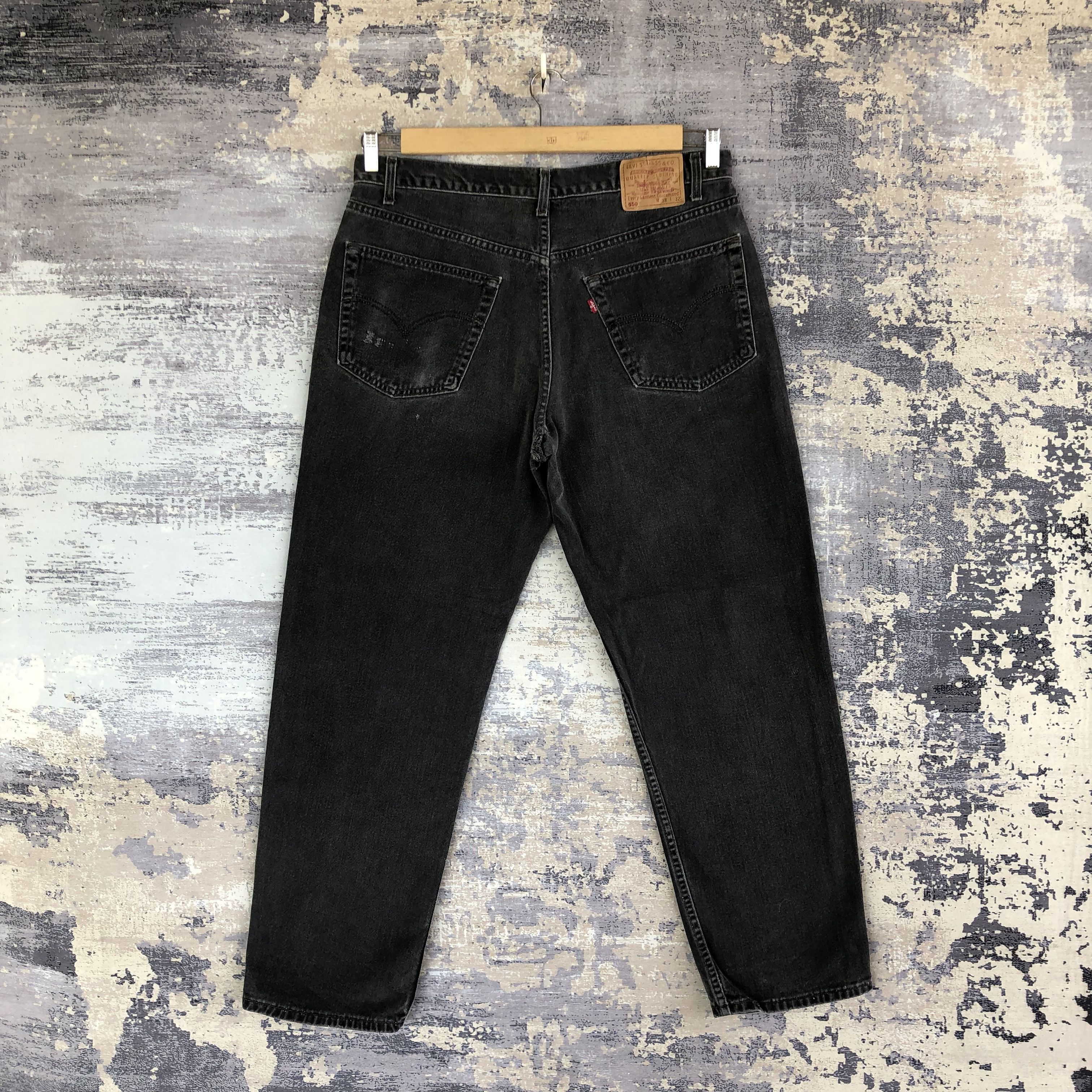 Levi's Vintage Levis 550 Jeans Super Black Levi's Faded Denim Size US 36 / EU 52 - 2 Thumbnail