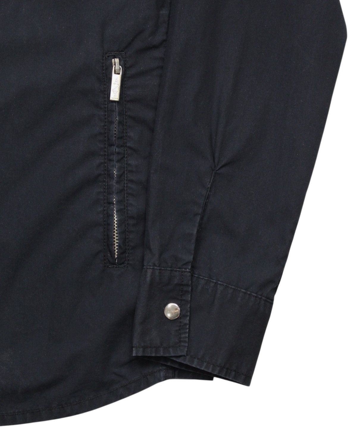 Armani Exchange 2010S ARMANI EXCHANGE LIGHTWEIGHT COTTON MOTO SHIRT-JACKET Size US L / EU 52-54 / 3 - 4 Thumbnail