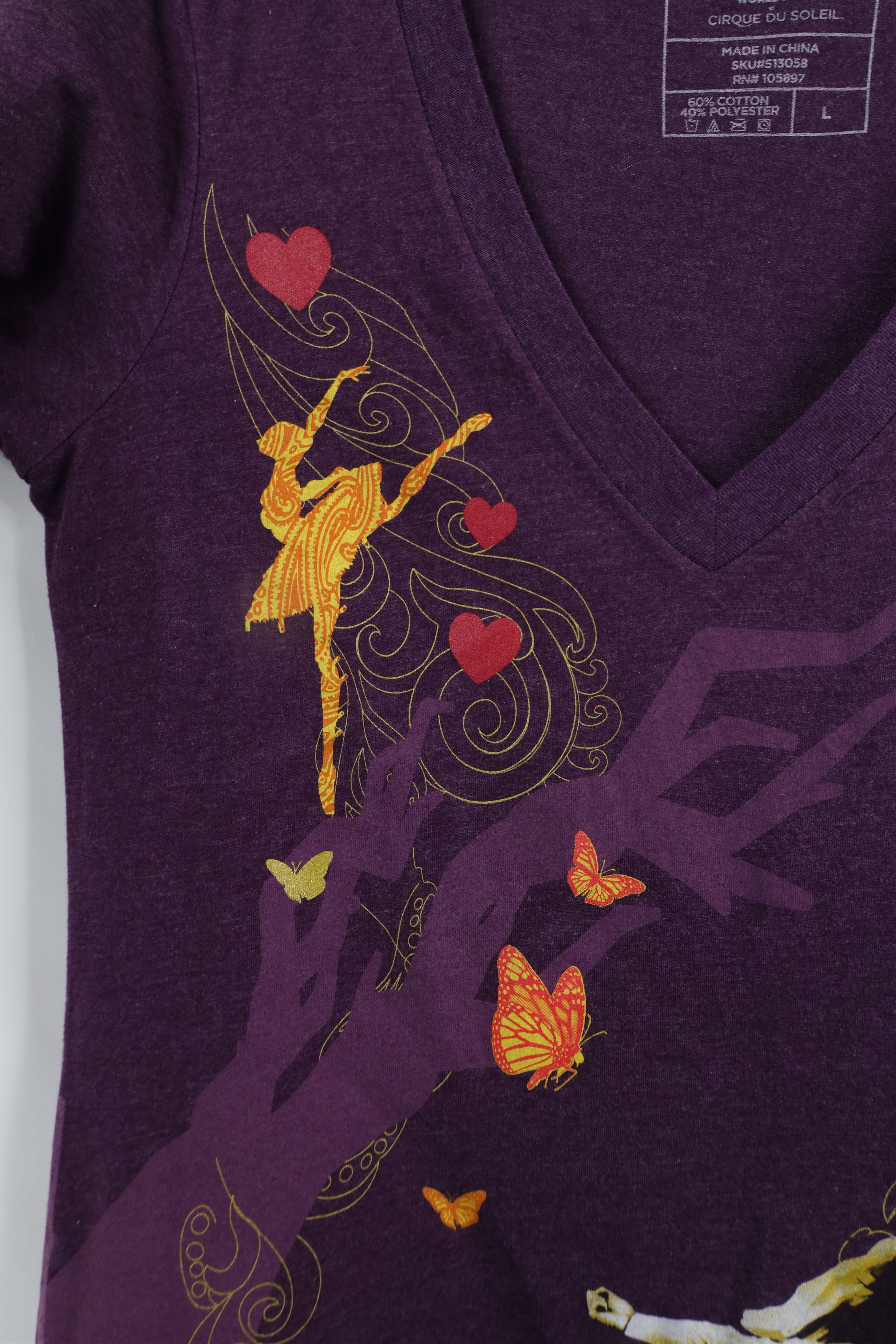 Vintage Cirque Du Soleil Michael Jackson Immortal V-Neck T-Shirt Size L / US 10 / IT 46 - 8 Thumbnail