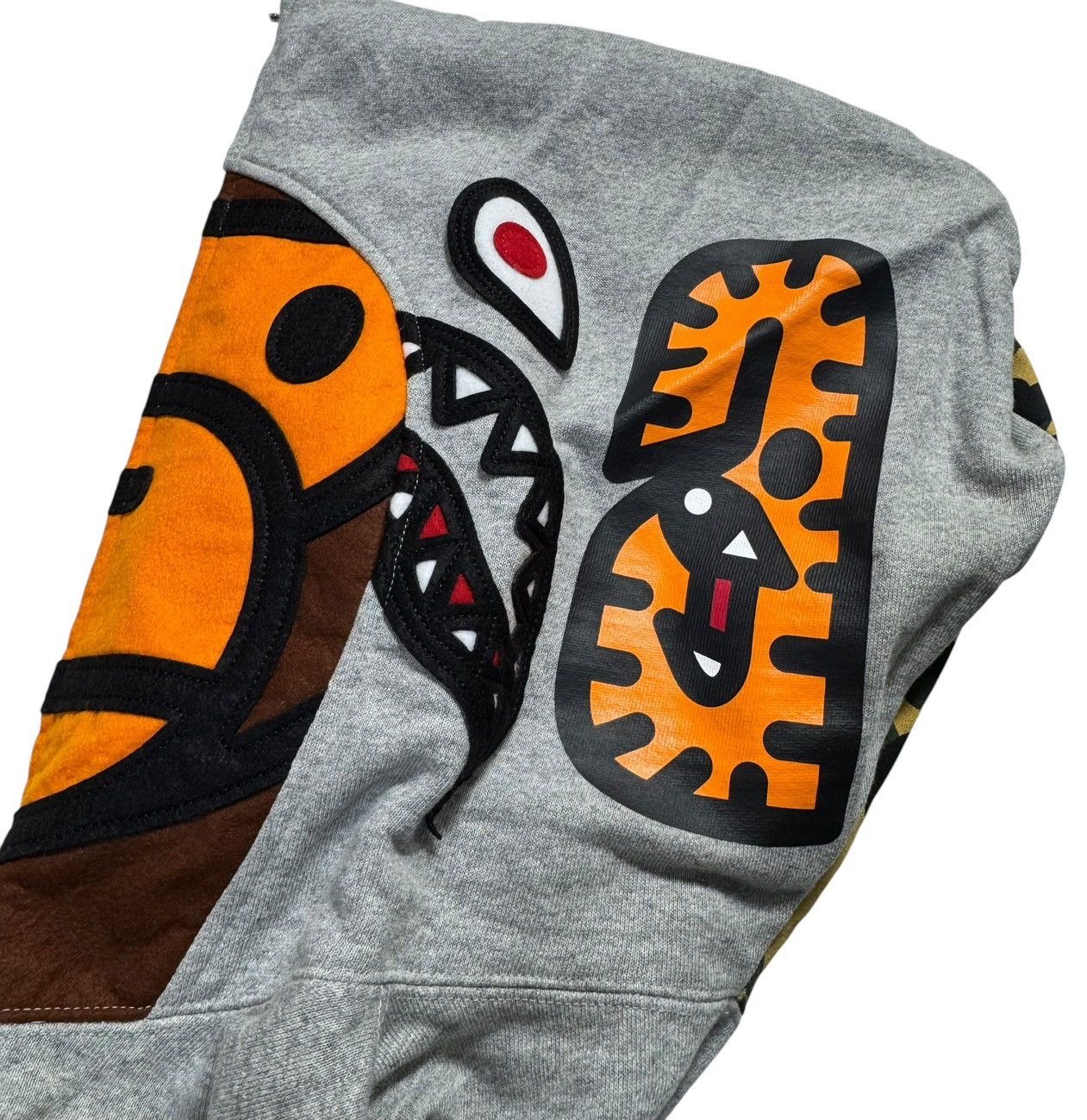 Bape BAPE Milo/ Shark Full Zip Hoodie Gray Size US L / EU 52-54 / 3 - 5 Thumbnail