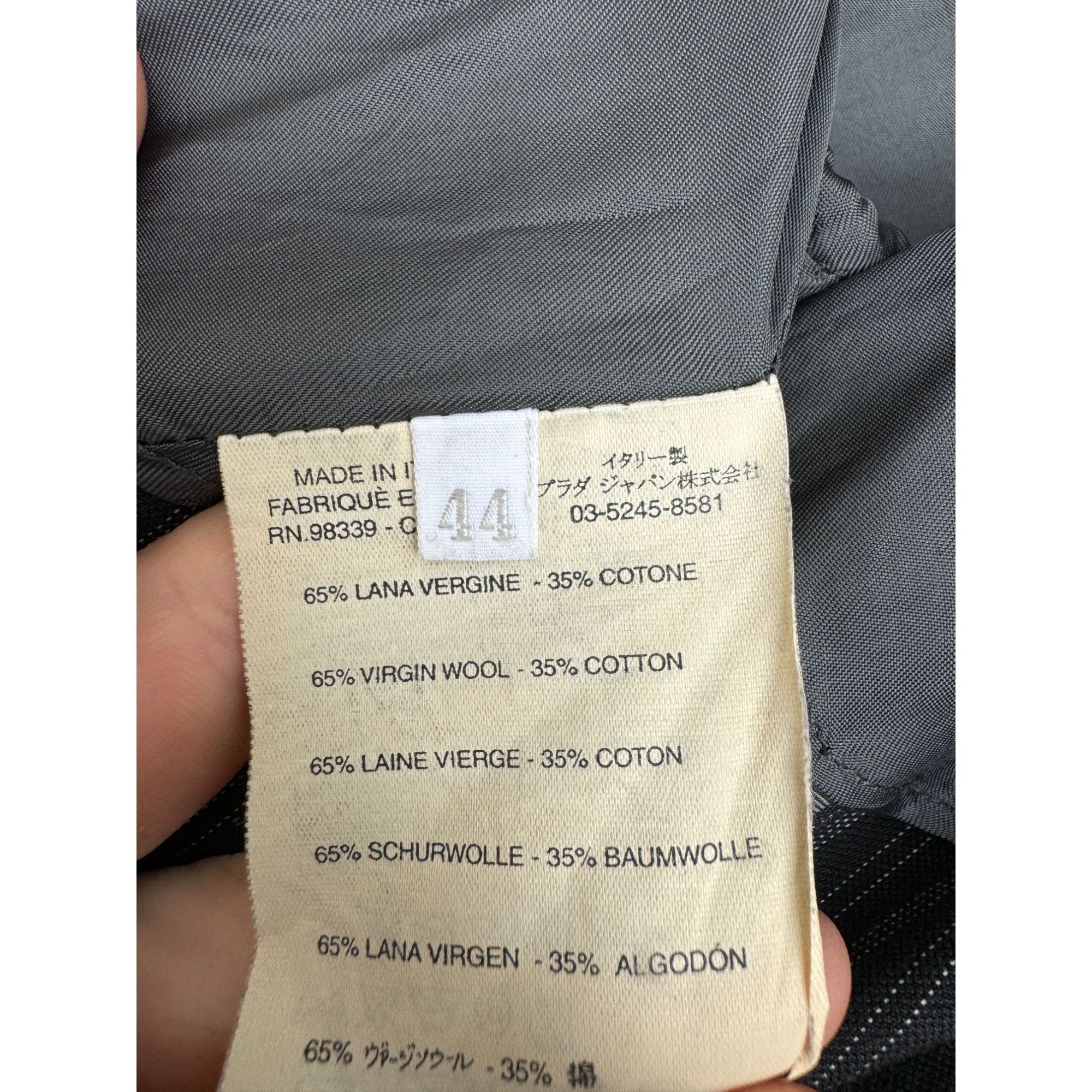 Miu Miu Grey Wool Pinstripe Jacket Size M / US 6-8 / IT 42-44 - 8 Thumbnail