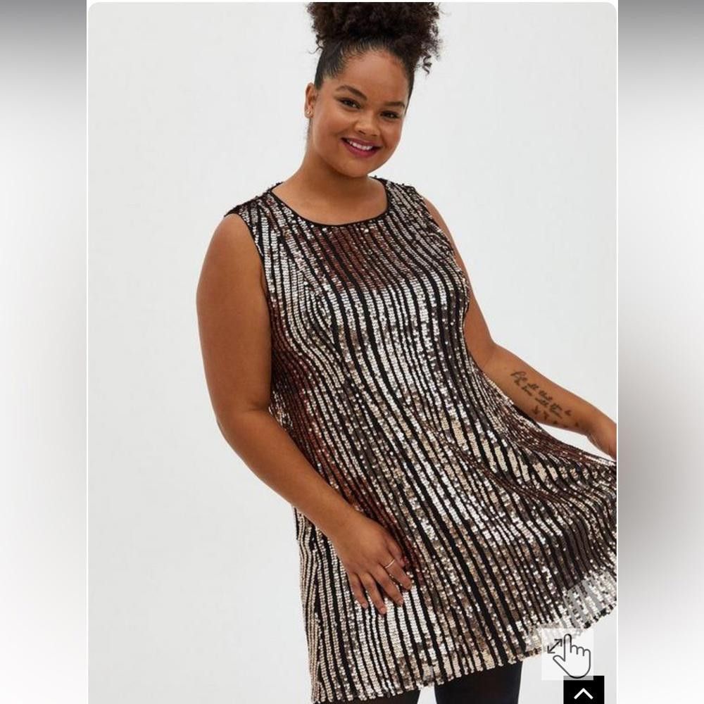 Torrid Torrid NWTS Mini Sequin Trapeze Dress Size XXS / US 00 / IT 34 - 1 Thumbnail