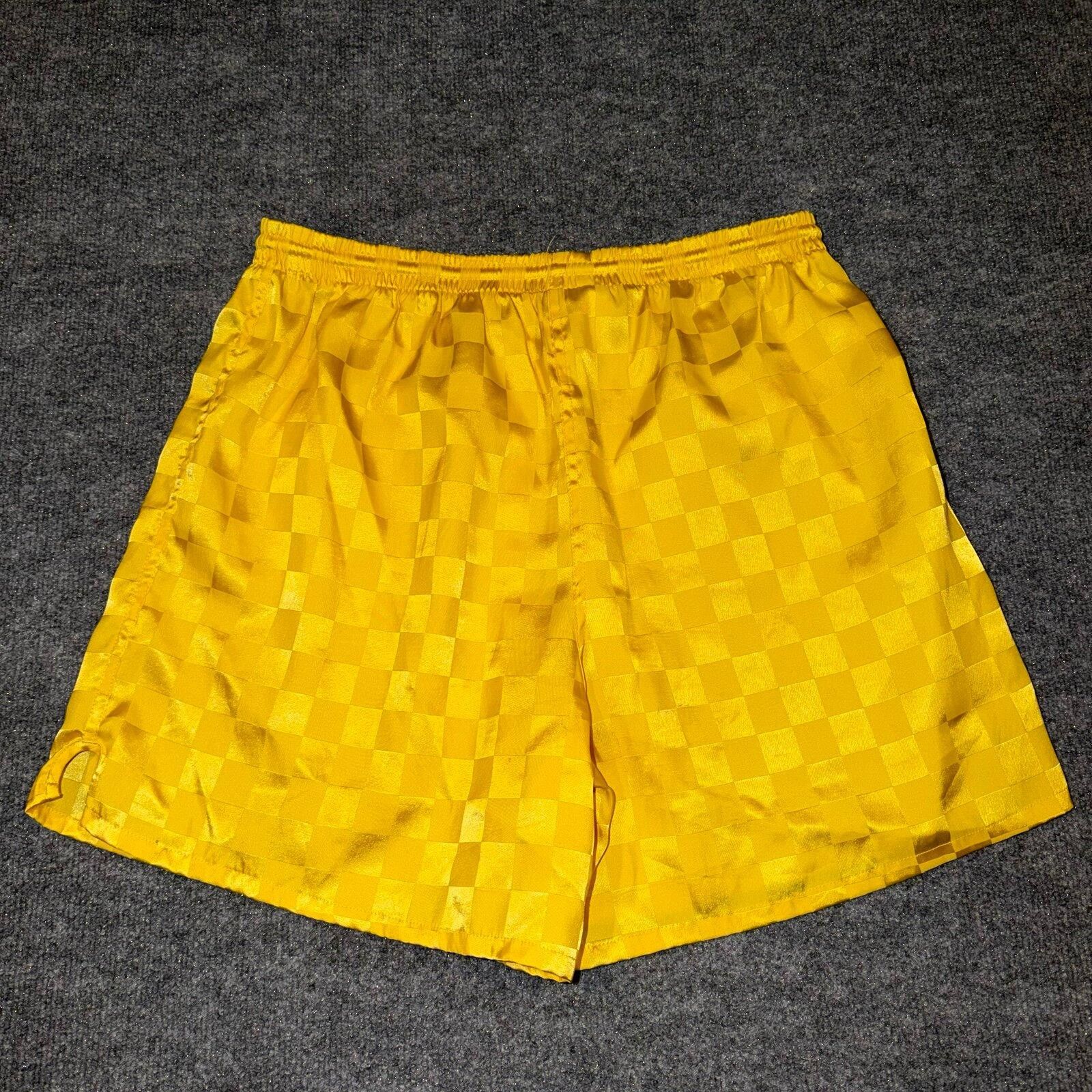 Other High 5 Yellow Dazzle Checkered Nylon Shorts Mens MD Vtg Size US 32 / EU 48 - 4 Thumbnail