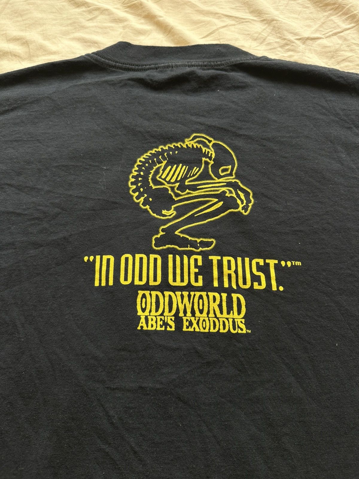 Vintage Oddworld Abe’s Exoddus 1998 vintage promo game t-shirt Size US L / EU 52-54 / 3 - 5 Thumbnail