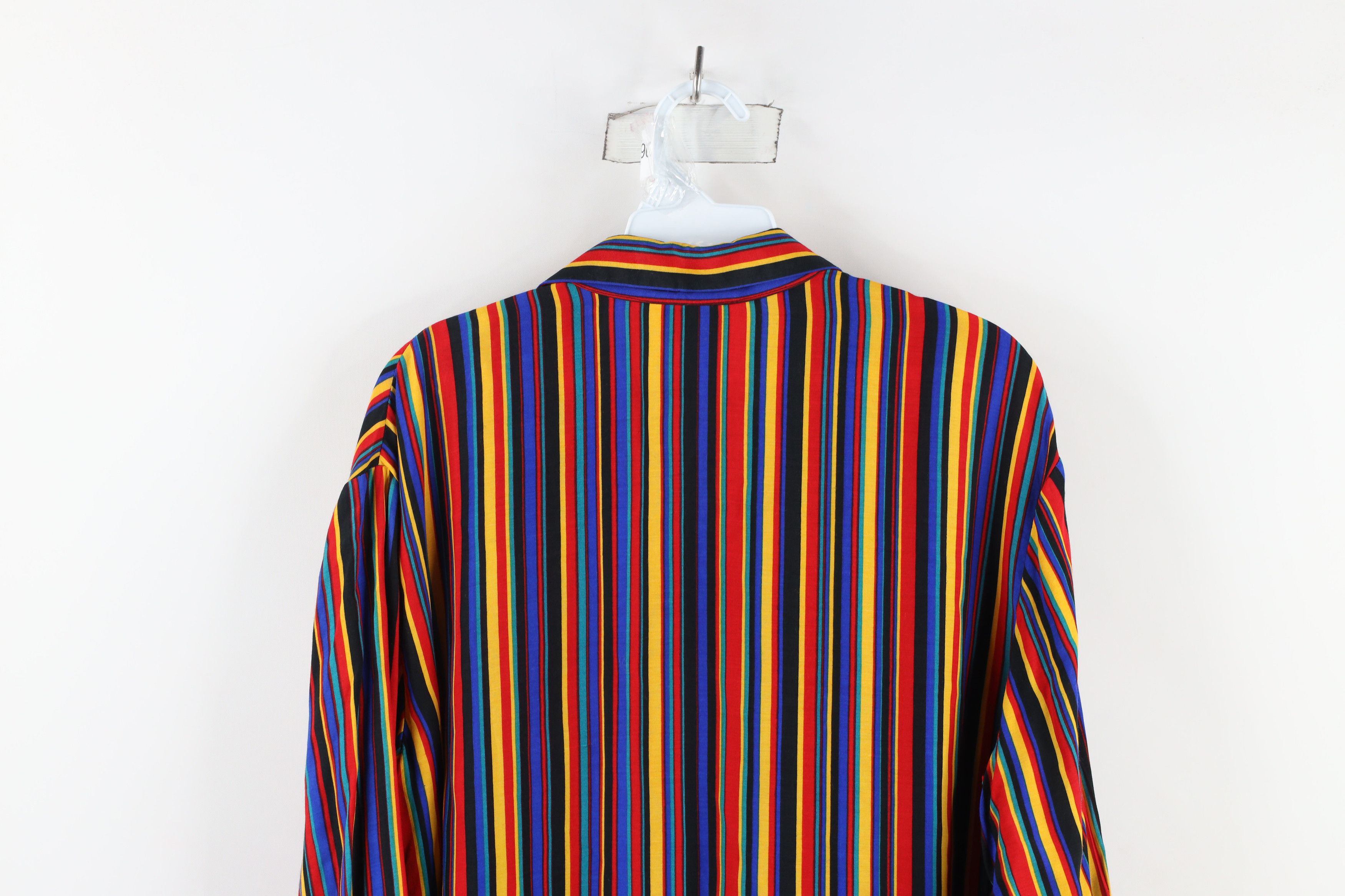 Vintage Vintage 90s Streetwear Striped Collared Button Shirt USA Size M / US 6-8 / IT 42-44 - 8 Thumbnail