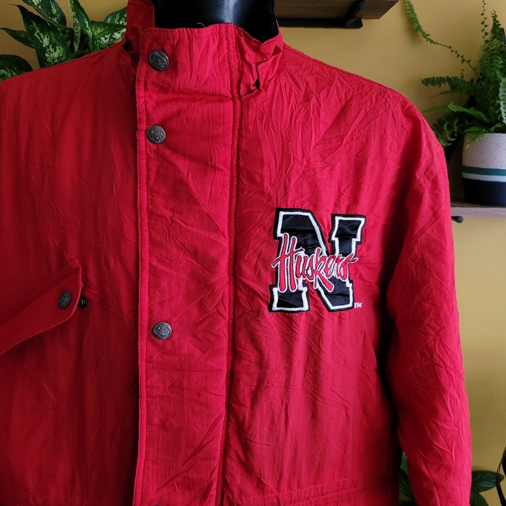 Starter VINTAGE Nebraska Cornhuskers Red Starter Parka Jacket NCAA Huskers Mens L Size US L / EU 52-54 / 3 - 2 Thumbnail