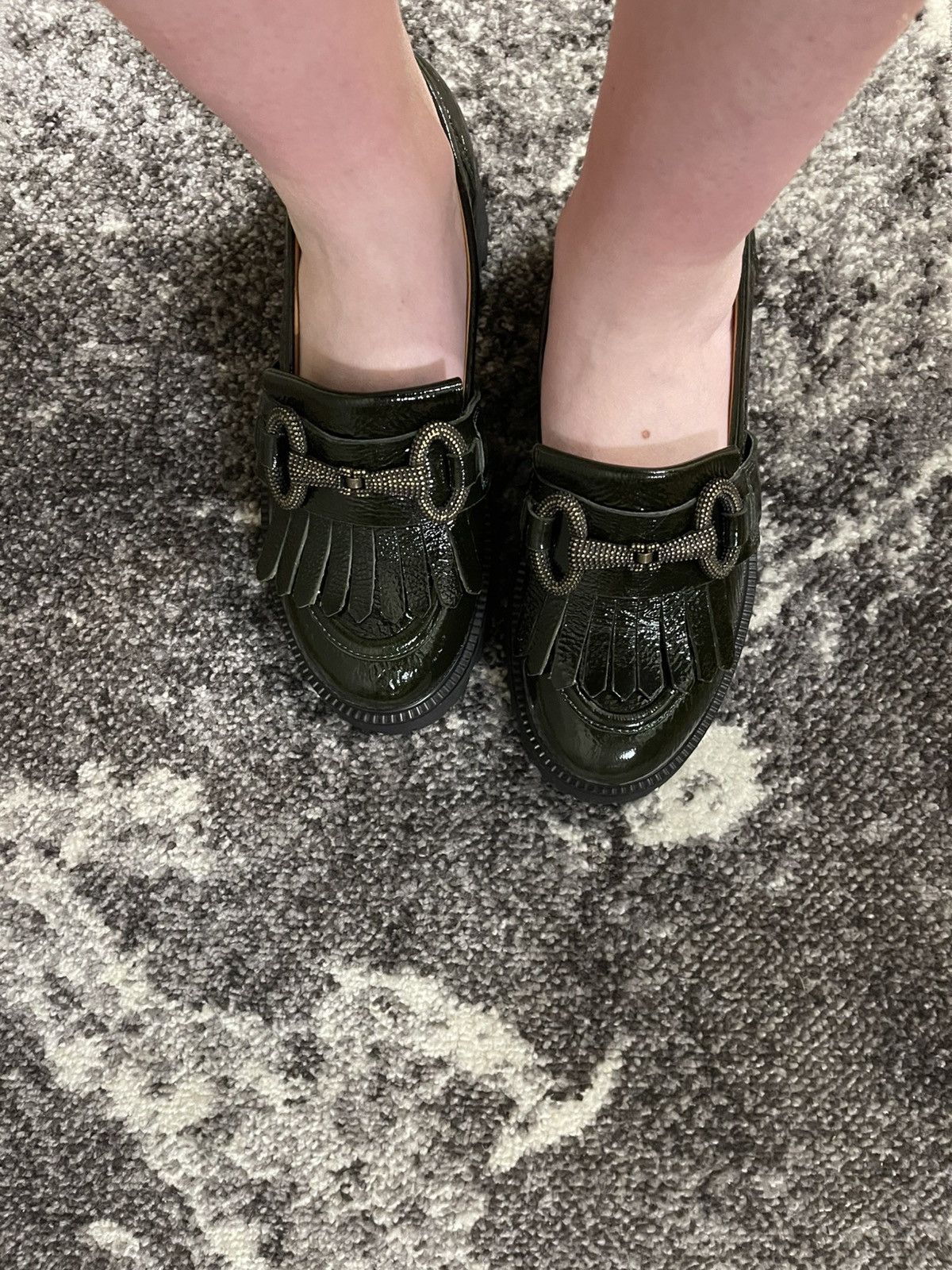 Other Melluso Italy Women’s Loafers EU 37.5 Green Patent Leather Size US 7.5 / IT 37.5 - 10 Thumbnail