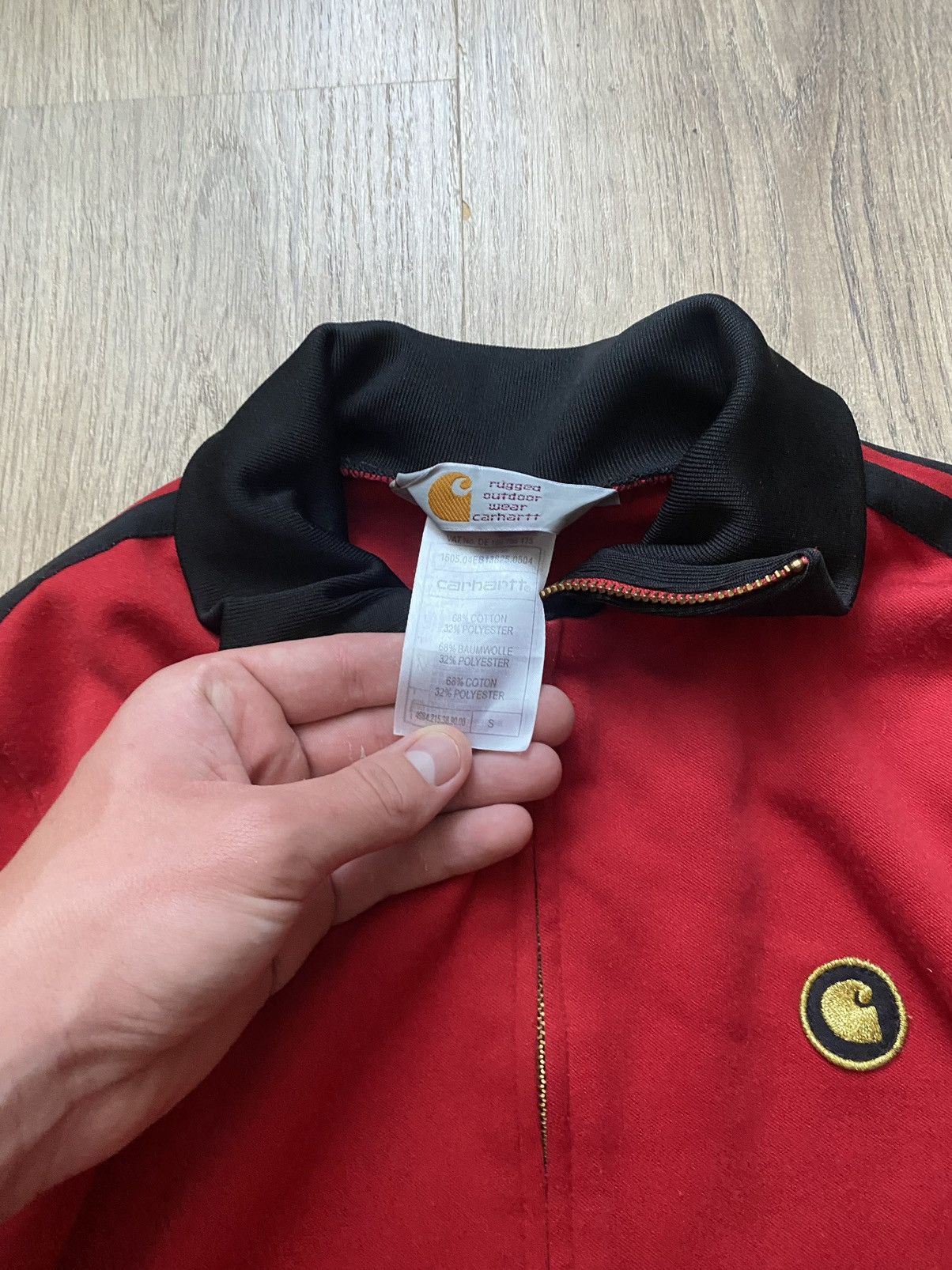 Carhartt × Vintage Vintage Carhartt Y2K track top rare zip jacket in red Size S / US 4 / IT 40 - 4 Thumbnail
