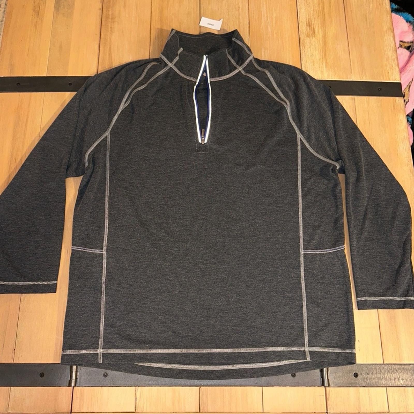 Tommy Bahama Tommy Bahama Mens XL Pullover Charcoal Gray Long Sleeve EUC Size US XL / EU 56 / 4 - 2 Thumbnail