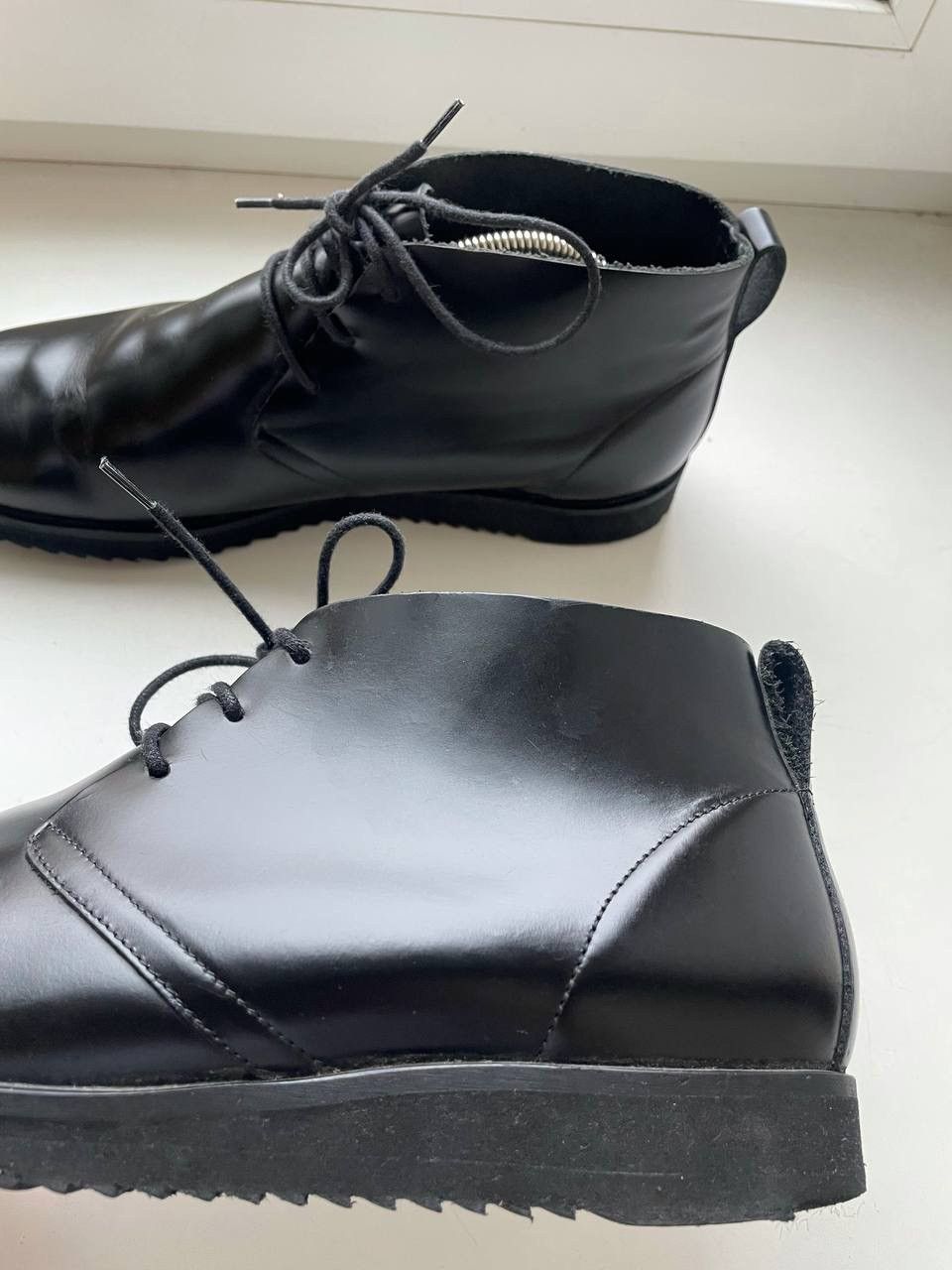 Cos COS Men Black Leather Chukka Boots Classic Shoes Size 42 Size US 9 / EU 42 - 3 Thumbnail