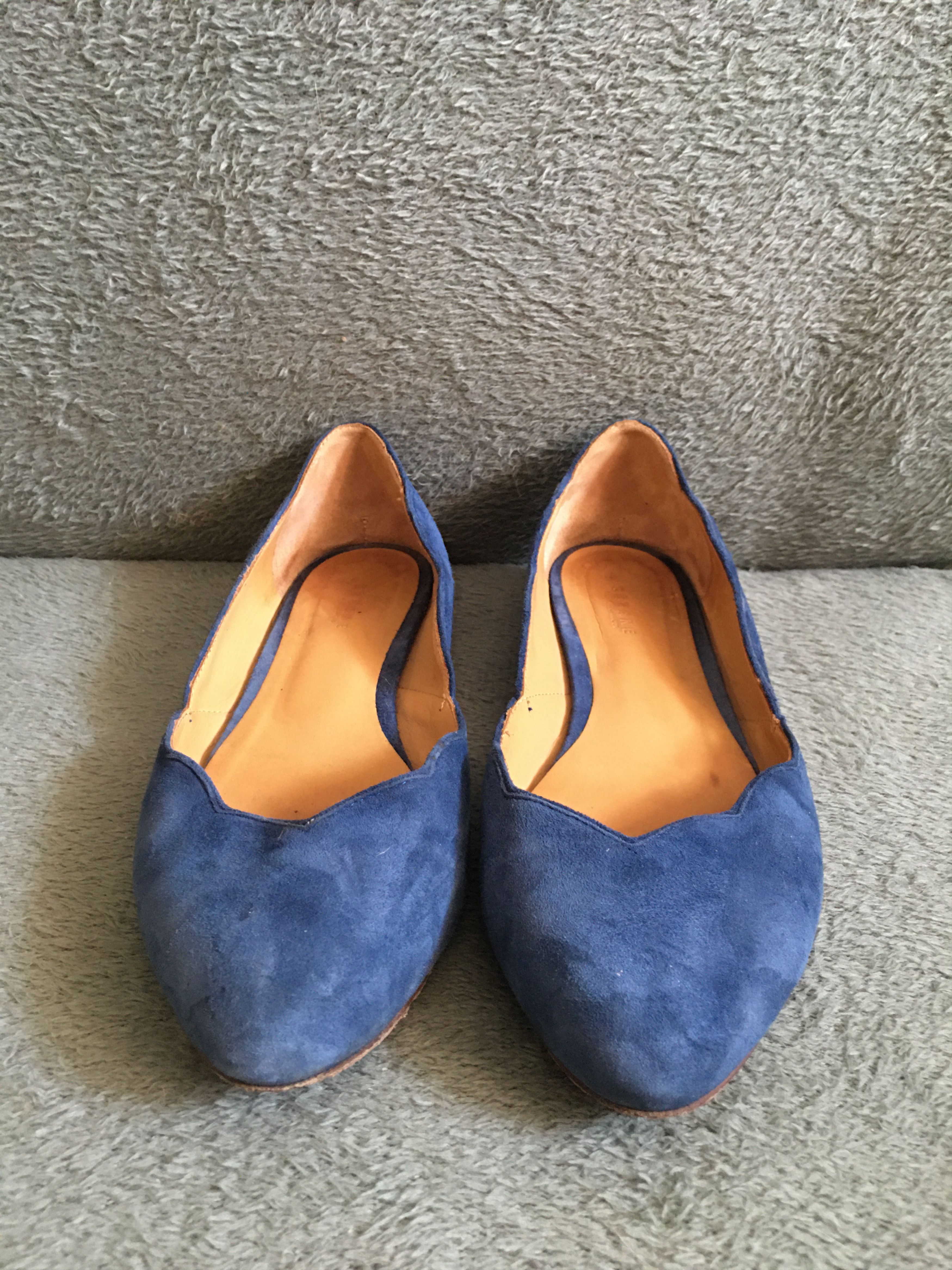 Sezane Sezane Blue Suede Flats Shoes EU 39 Size US 9 / IT 39 - 2 Thumbnail