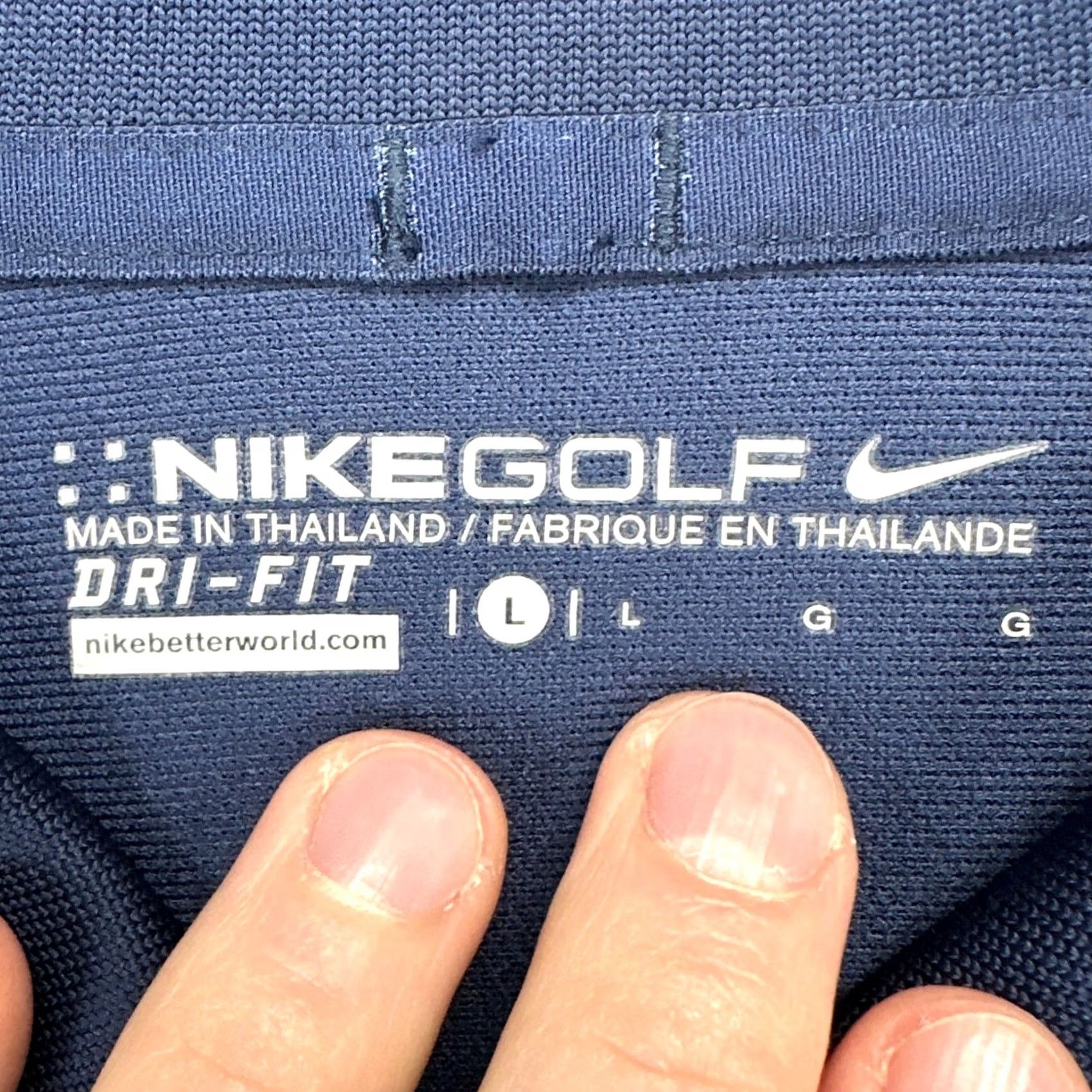 Nike Nike Golf Dri-Fit Mens Polo Shirt L Blue Athletic Long Sleeve Rugby Shirt Mens Large Dark Blue Size US L / EU 52-54 / 3 - 4 Thumbnail