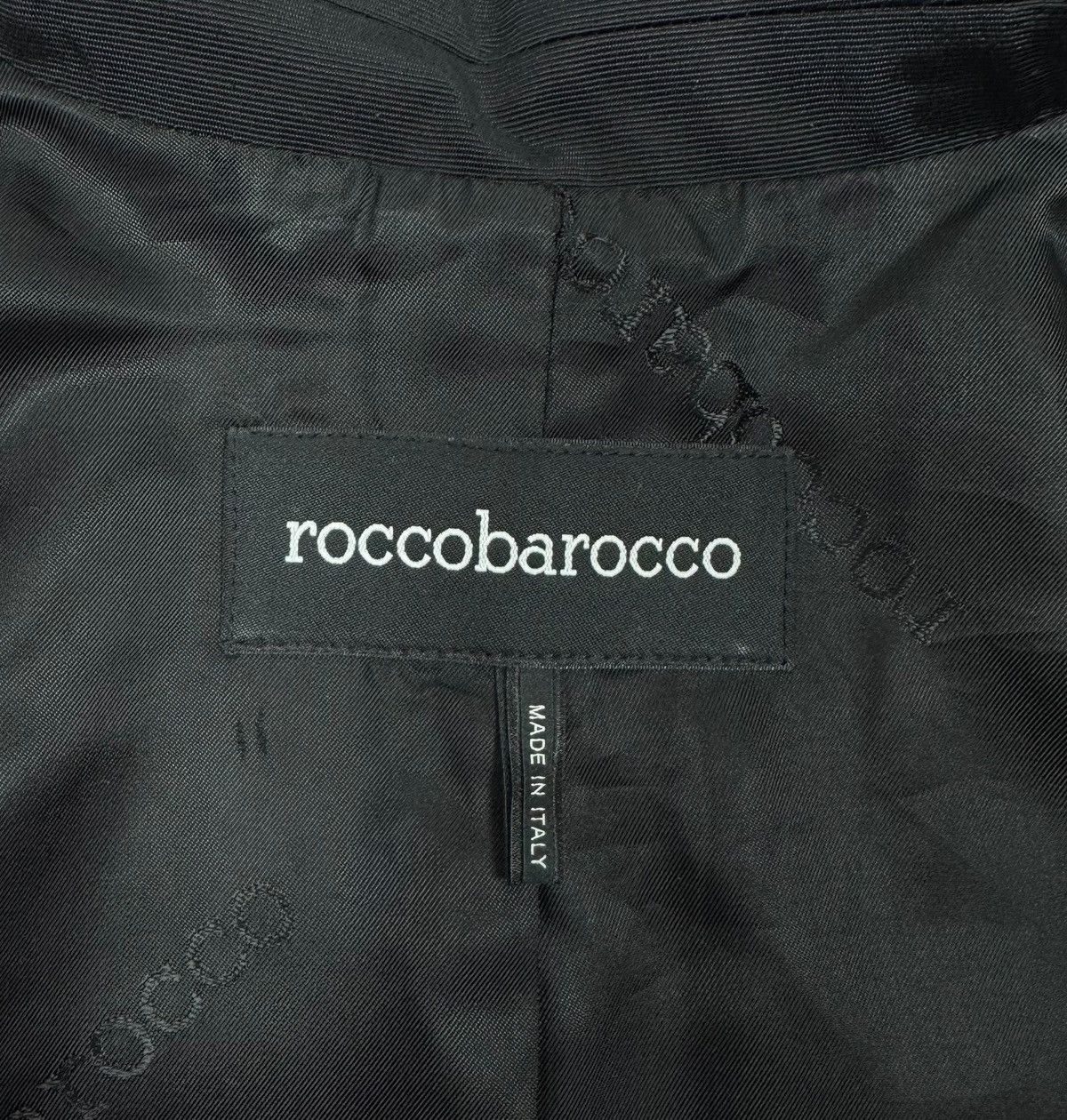 Other Roccobarocco Italy Nylon-Cotton Blazer Striped Logo NavyBlue Size XL / US 12-14 / IT 48-50 - 12 Thumbnail