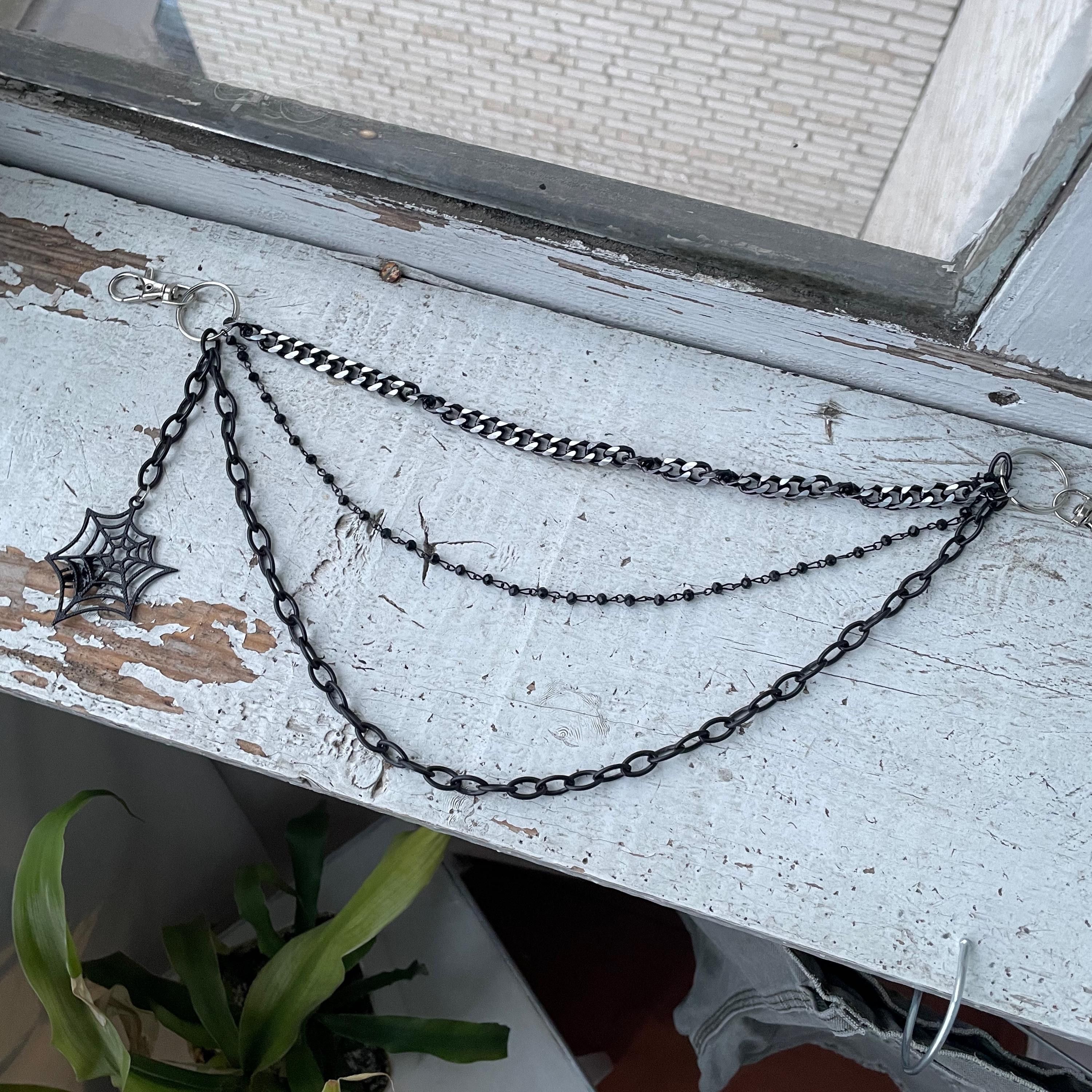 Other Spider Web Y2K Jewelry Keychain Grunge Punk Goth Size ONE SIZE - 9 Thumbnail
