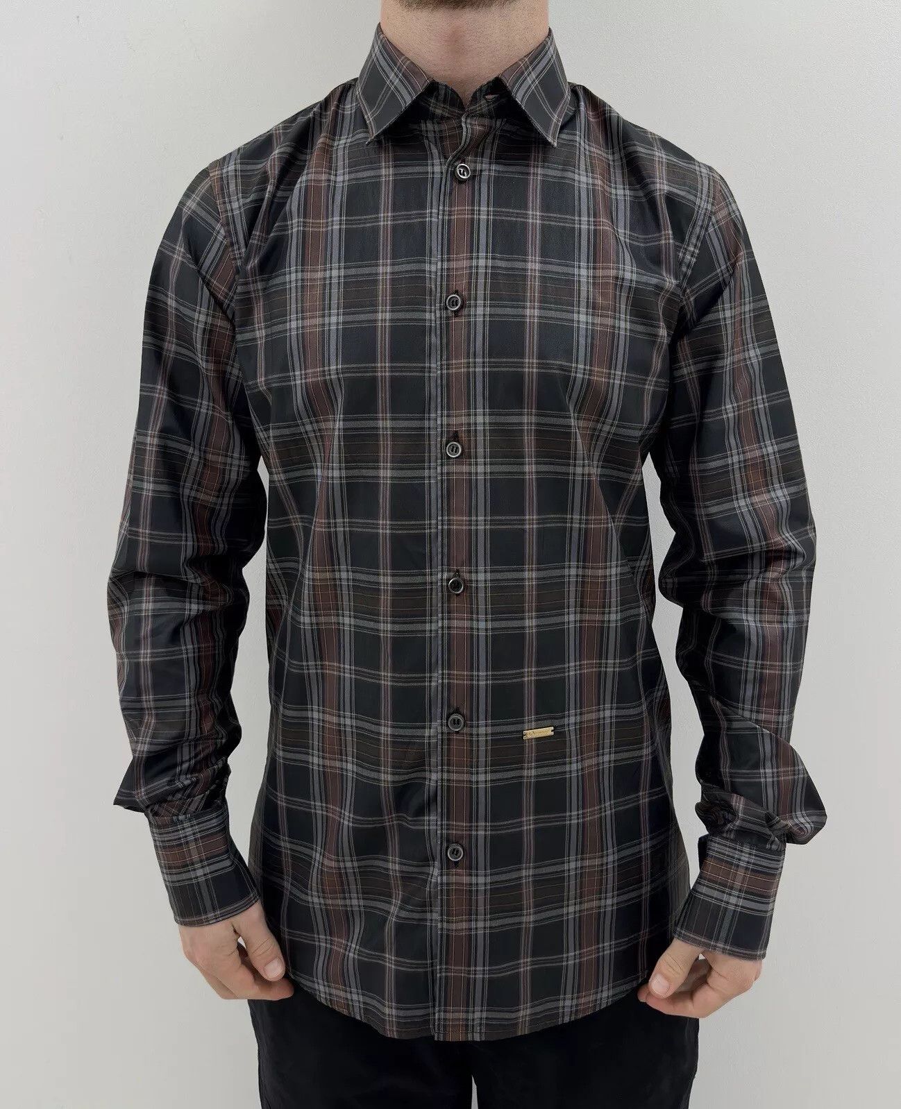Dsquared2 Dsquared Men’s Shirt Plaid Polyester Cotton Size 48 Size US M / EU 48-50 / 2 - 1 Thumbnail