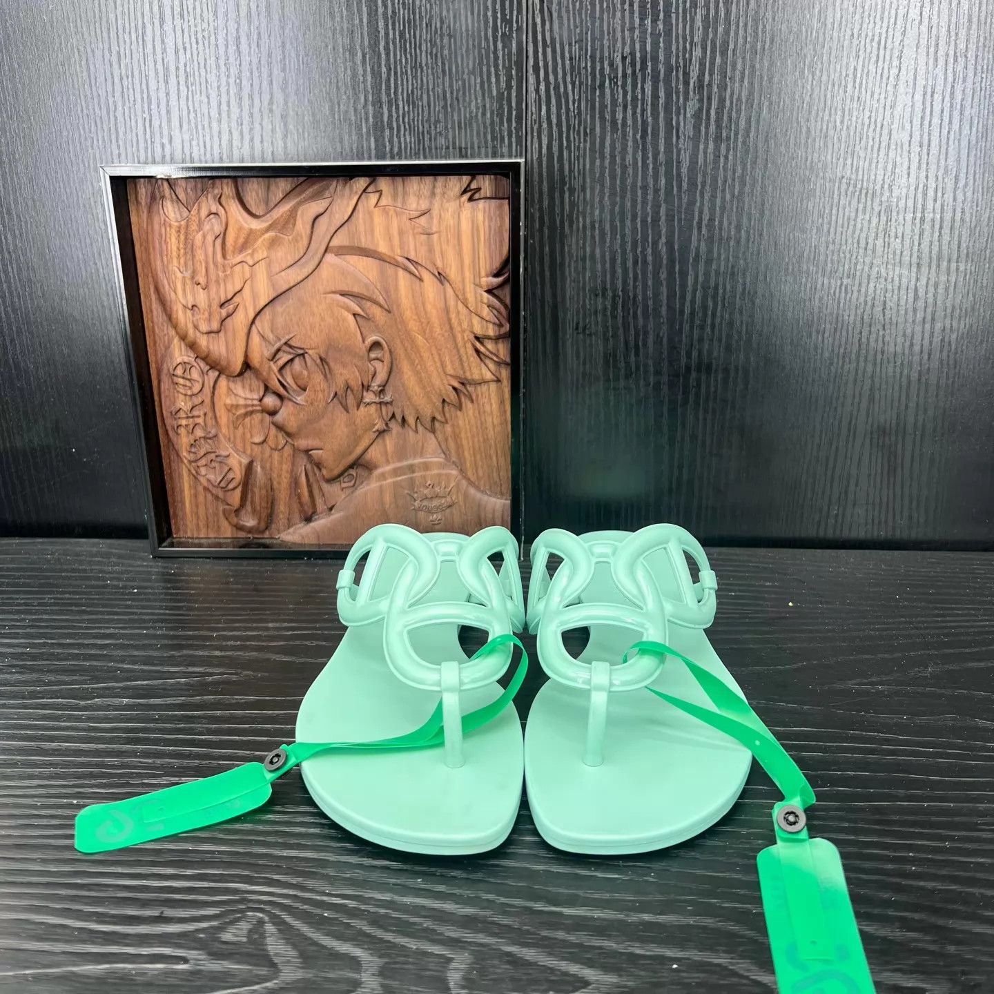 Hermes Hermès Egerie Green Flip Flops EU 38 Worn 1-2x Size US 7.5 / IT 37.5 - 5 Thumbnail