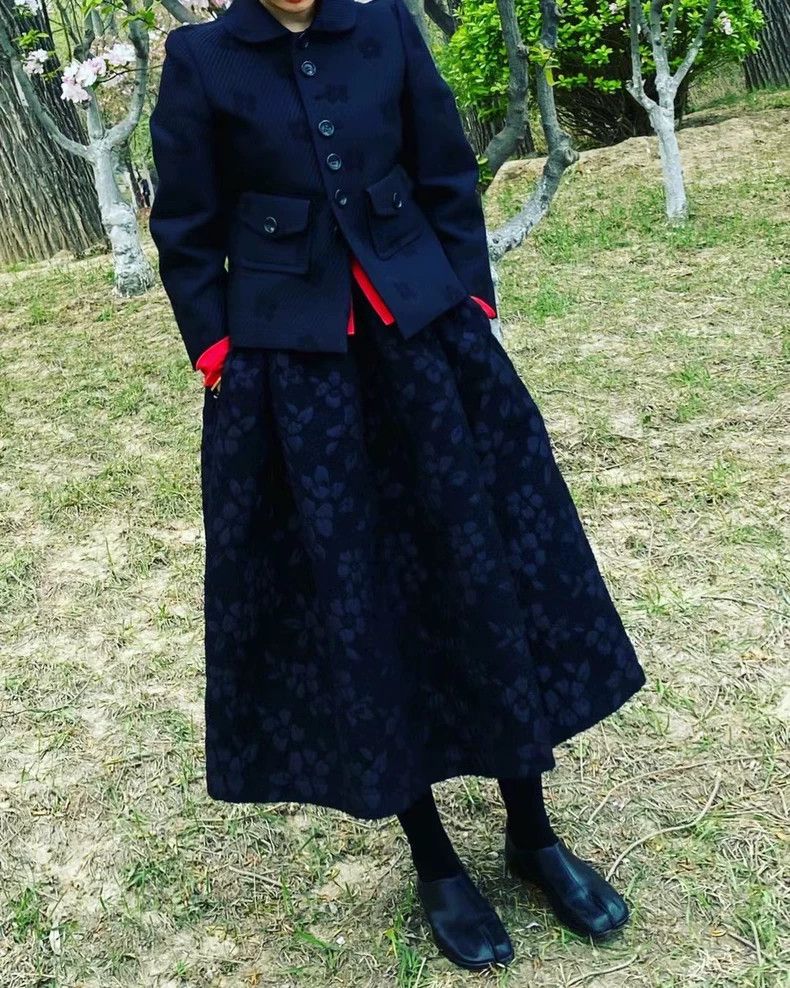 Comme des Garcons Comme Des Garcons Gold ingot collar suit, black dark flowe Size M / US 6-8 / IT 42-44 - 3 Thumbnail