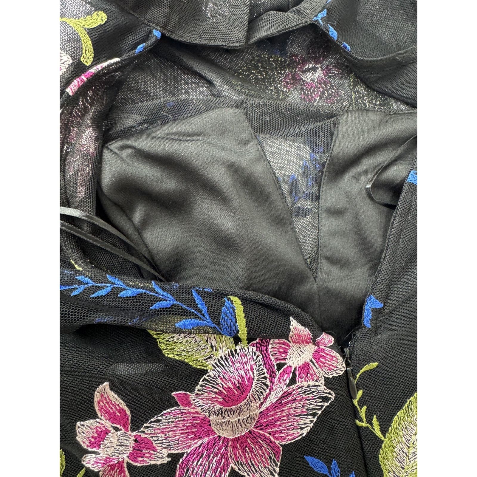 Nicole Miller Whimsigoth Cottagecore Nicole Miller Floral Dress Black 2 Size XS / US 0-2 / IT 36-38 - 16 Thumbnail