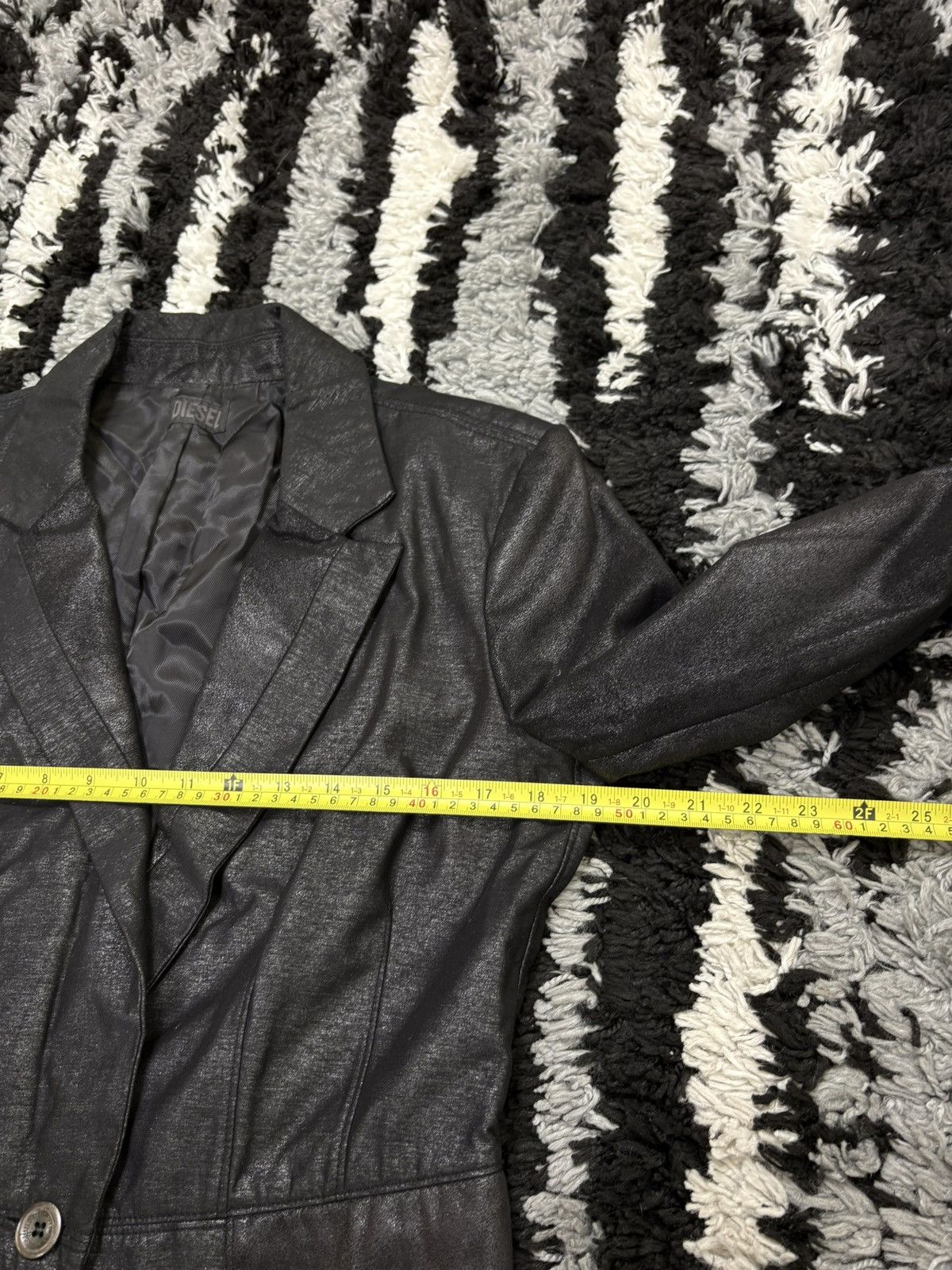 Diesel Vintage 00s diesel shiny aluminum blazer jacket avant garde Size L / US 10 / IT 46 - 10 Thumbnail