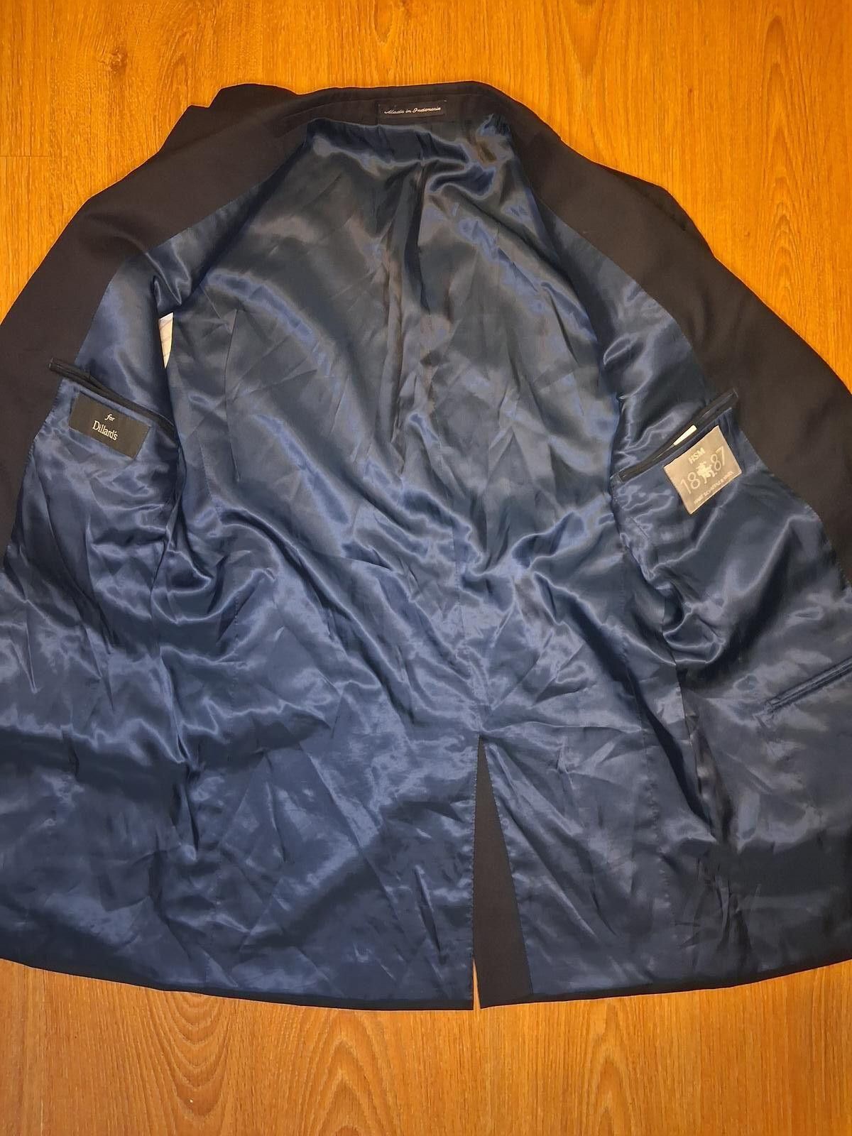 Hart Schaffner Marx Hart Schaffner Marx Blazer Mens 39L Navy Gold Buttons Wool Size 40R - 8 Thumbnail
