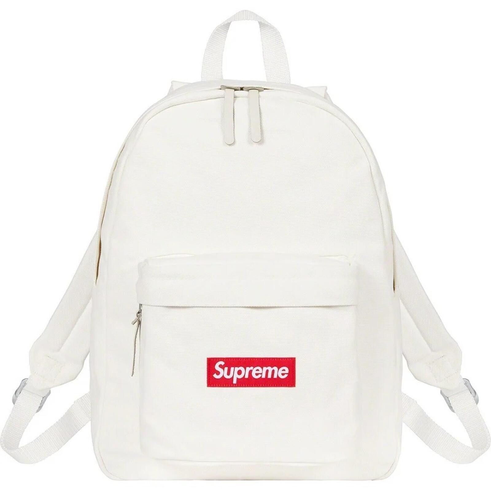 Supreme Supreme Logo Backpack FW23 White | Grailed